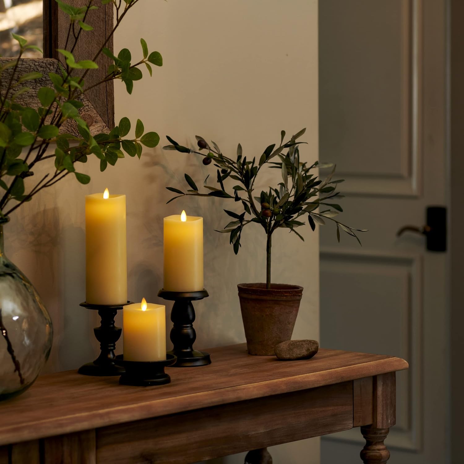 Luminara Realistic Flameless LED Candles Set of 3