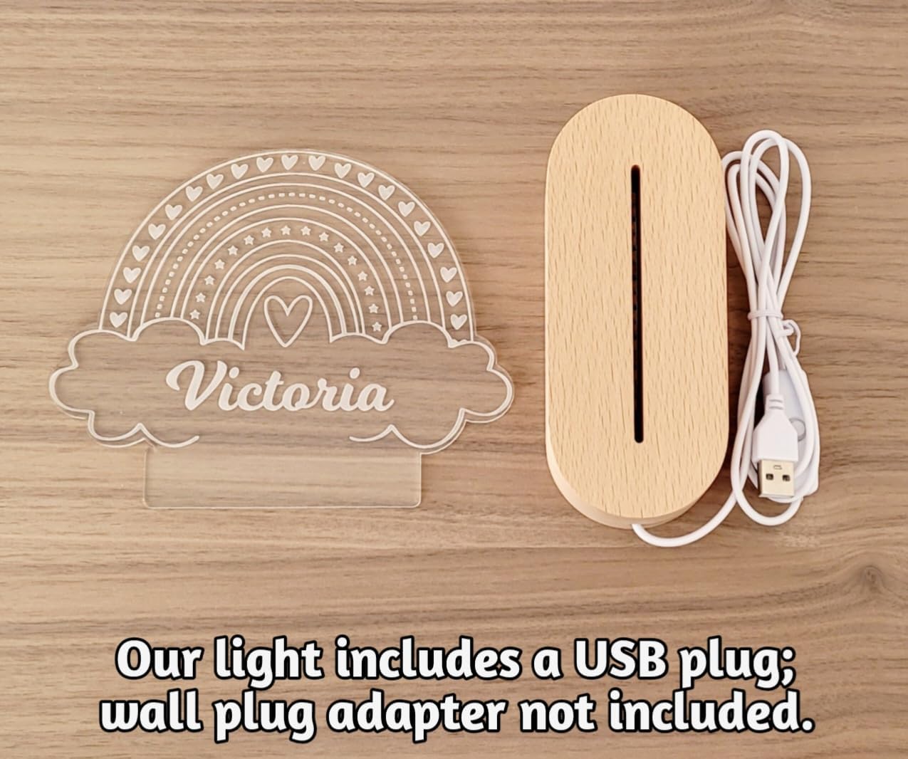 Customized Baby Night Light with Name and Design