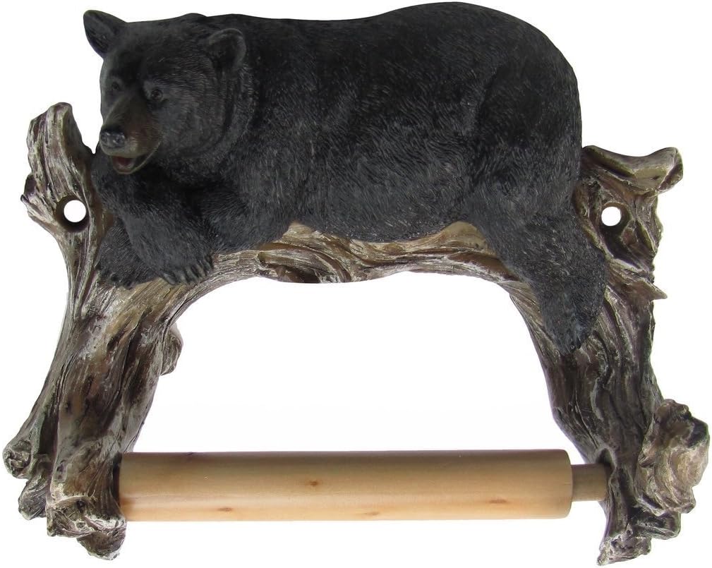 Treasure Gurus Black Bear TP Holder Wall Mount