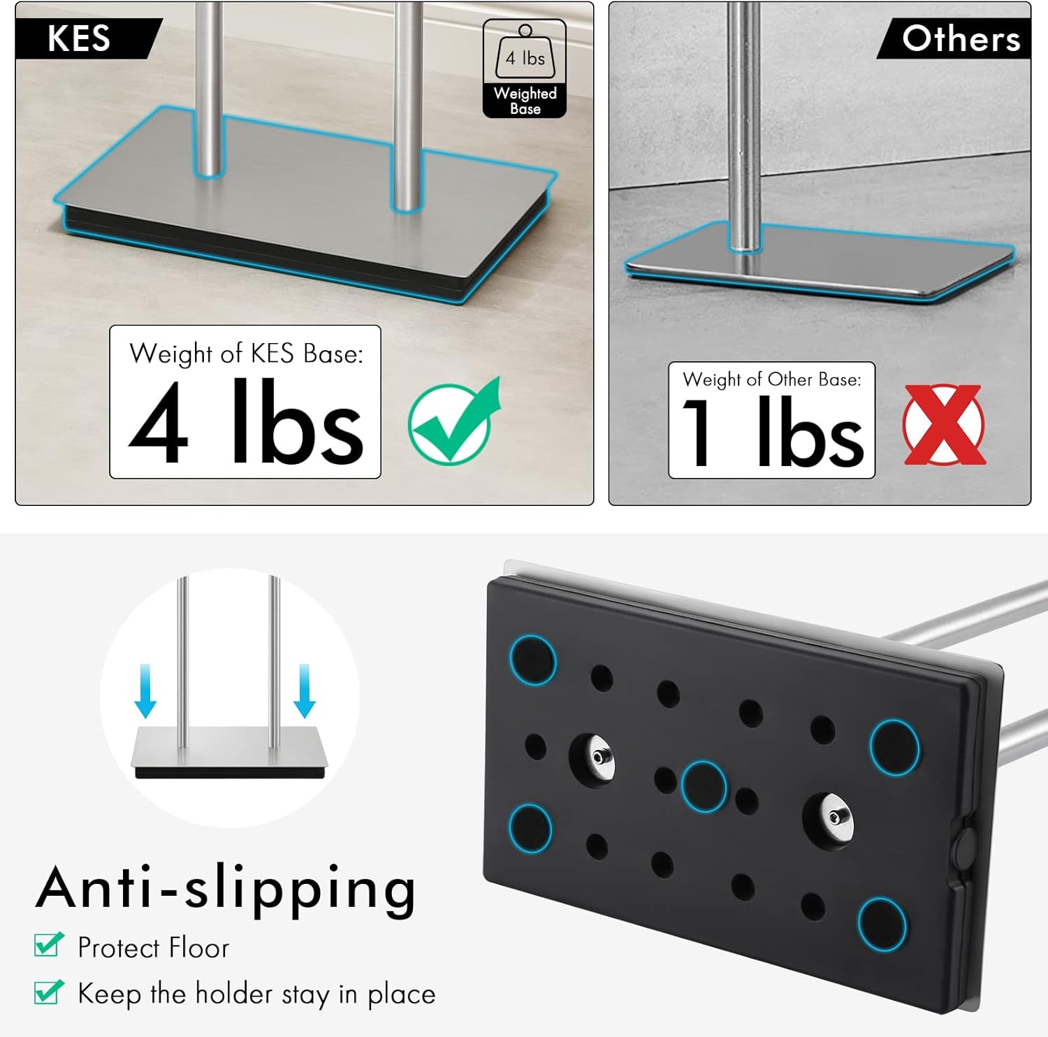 KES Toilet Paper Holder Stand 11 Rolls