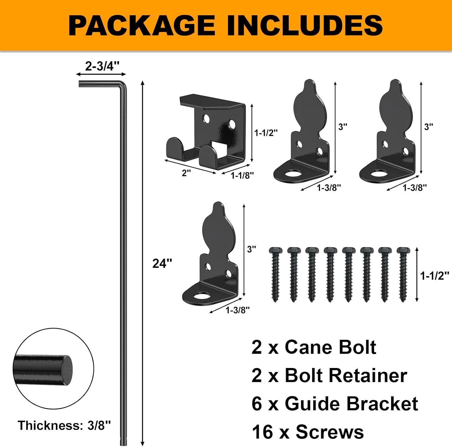 24 Cane Bolt Drop Rod for Gate - Durable and Reliable