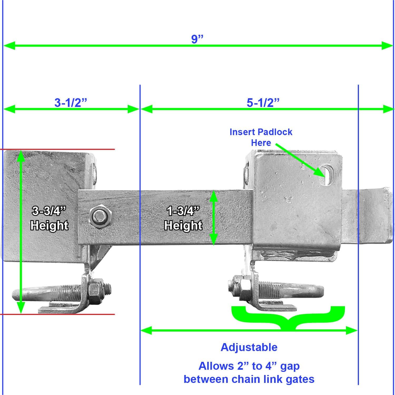 Safe Strong Chain Link Gate Latch