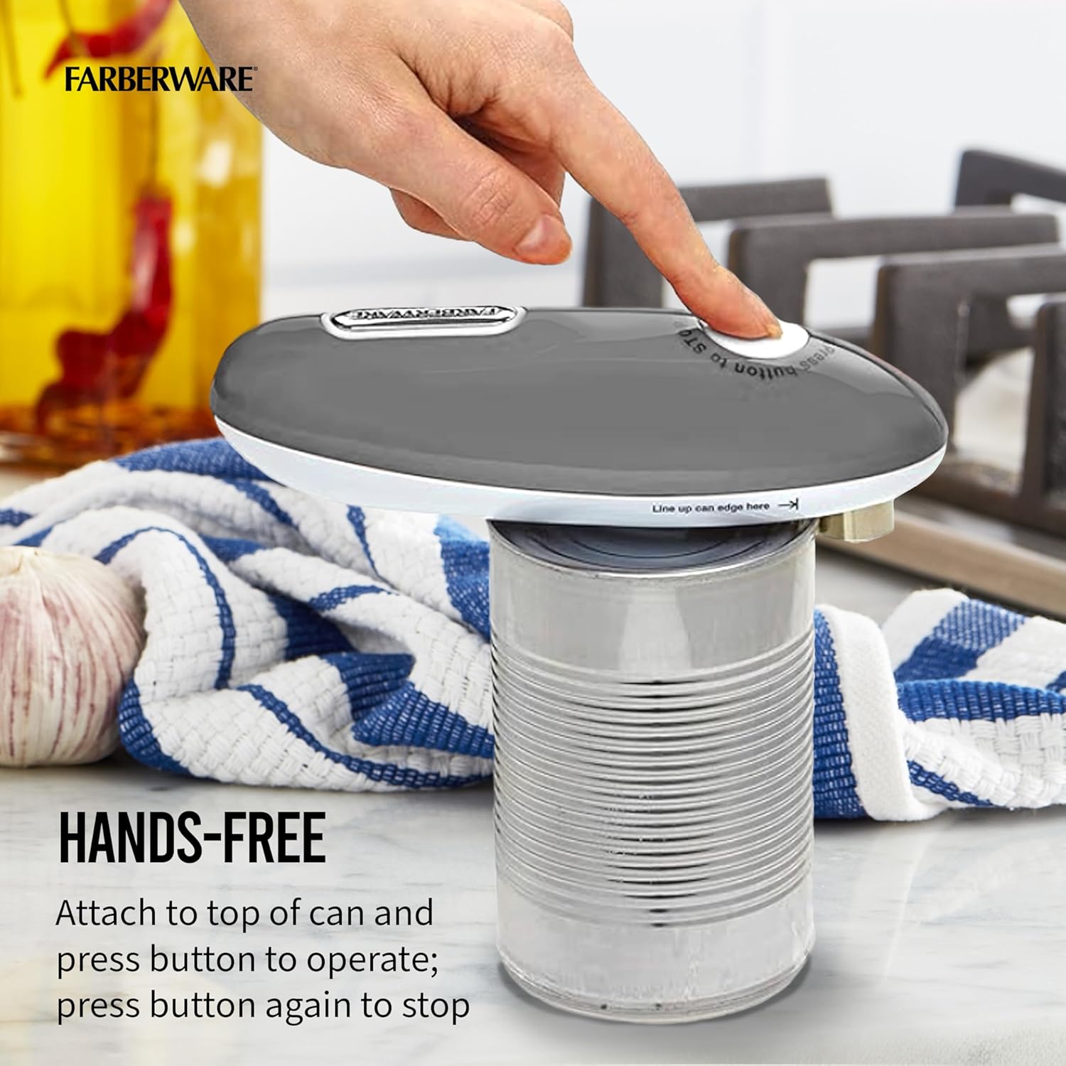Farberware Hands-Free Electric Can Opener with Magnet