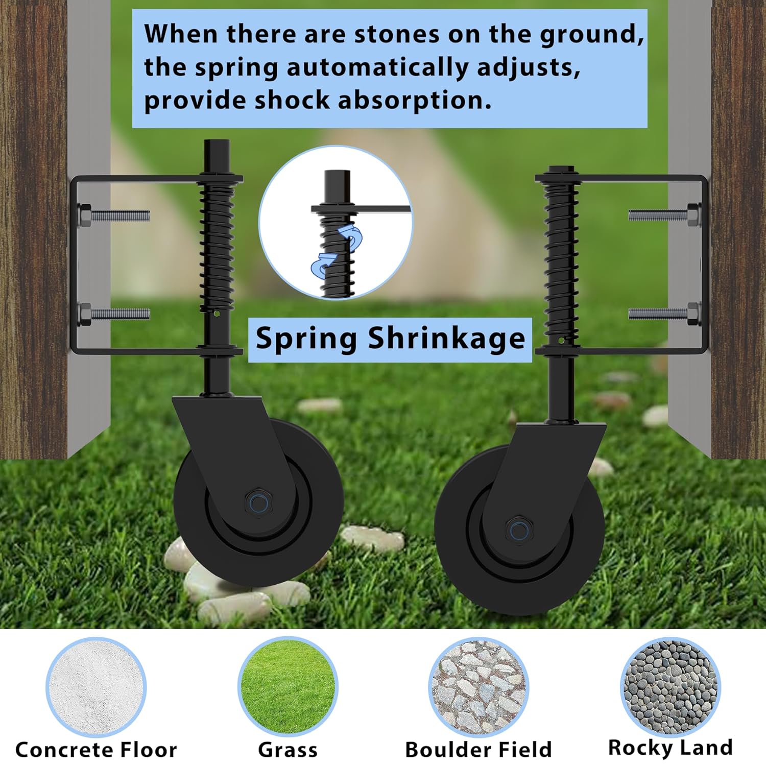 Heavy Duty Gate Wheel 150 Lbs Capacity Perfect for GateFarmFence