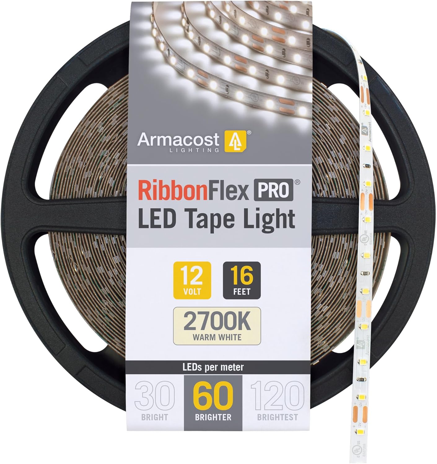 Armacost Lighting 164 ft LED Tape Light Dimmable Soft White 2700K