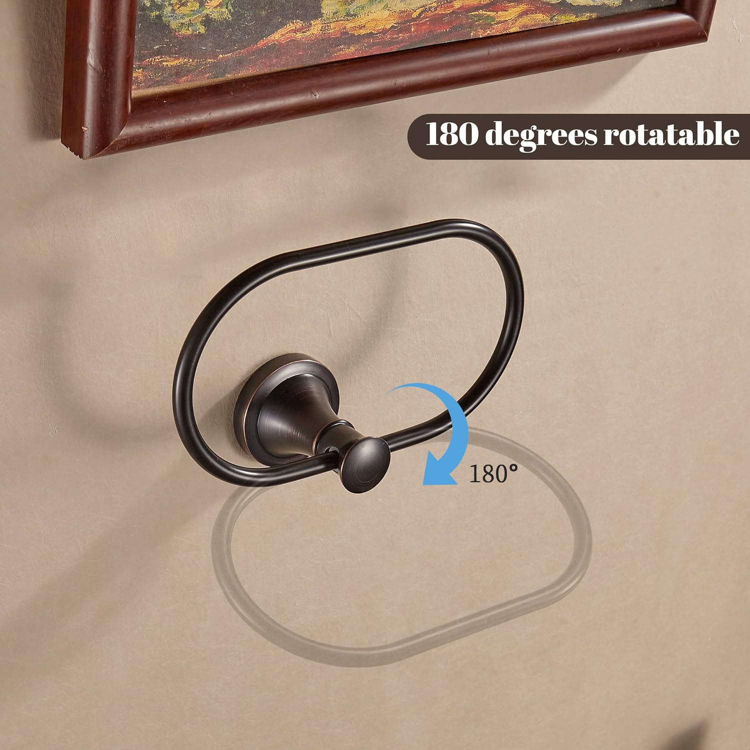 WOLIBEER Bronze Towel Holder 180 Rotatable