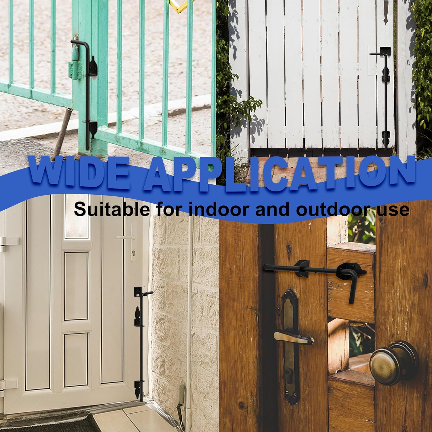 12 Gate Bolt Drop Rod Wrought Iron Gate Latch for Wooden Fences