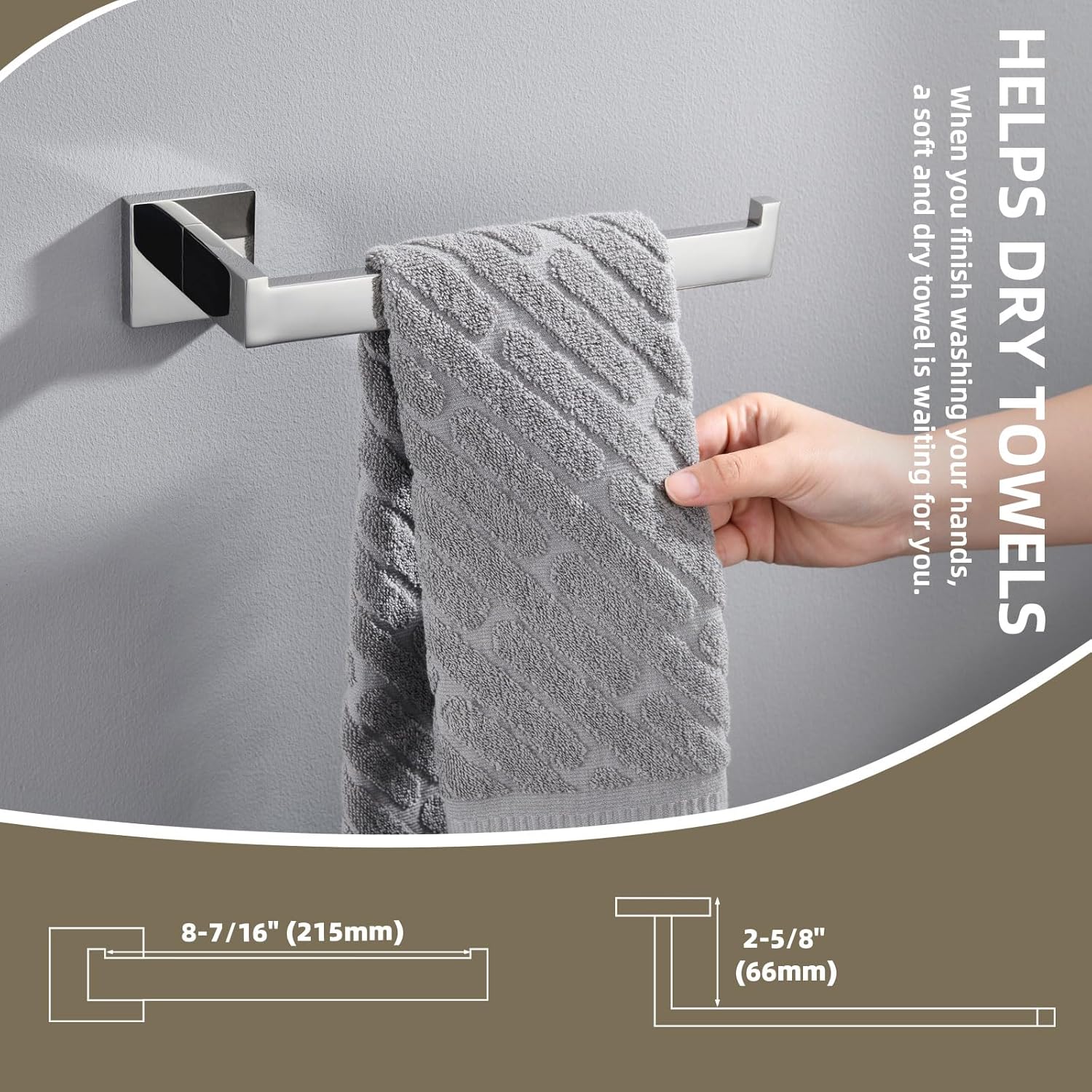Suyar 4-Piece Chrome Bathroom Hardware Set