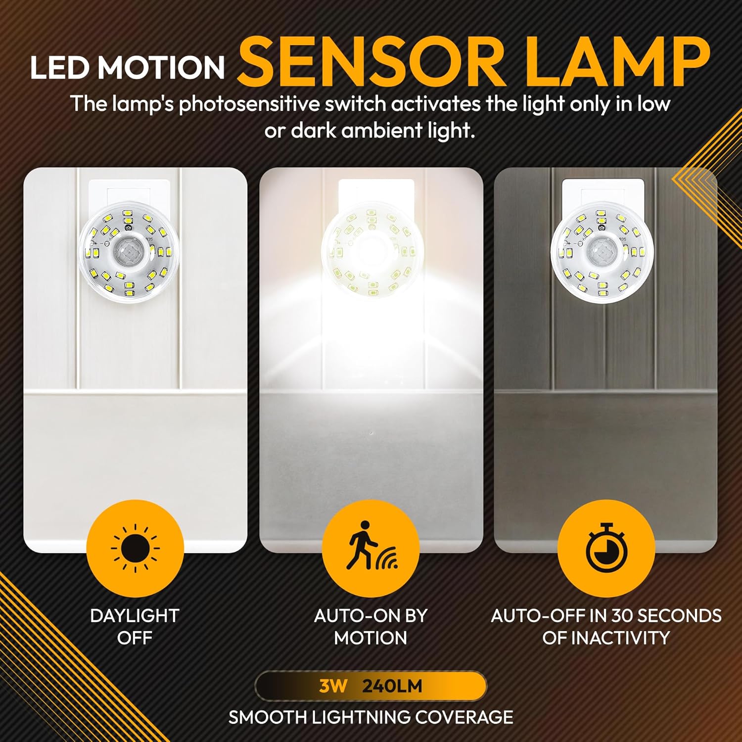 ShopN5 LED Motion Sensor Night Light with Flexible Neck
