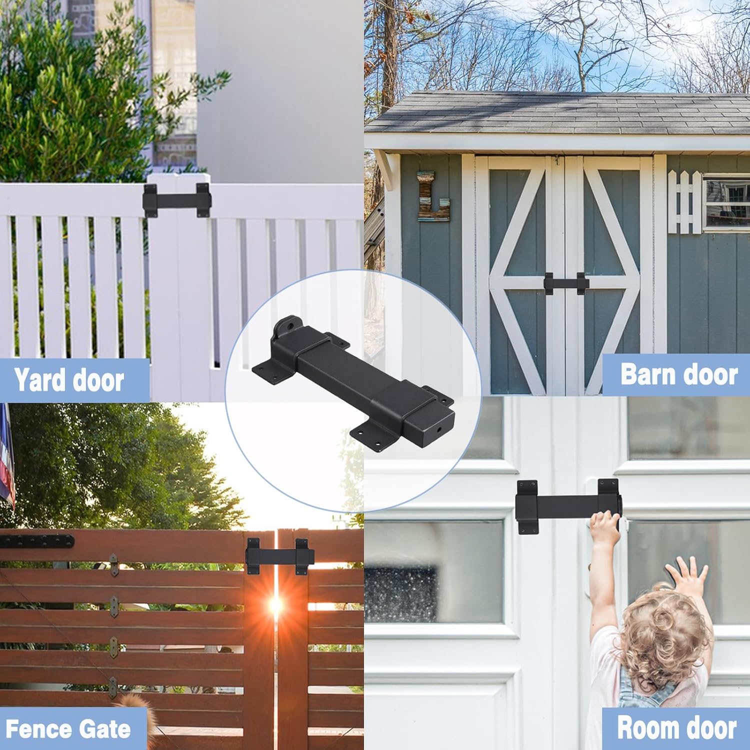 Durable Outdoor Gate Lock with Padlock Hole