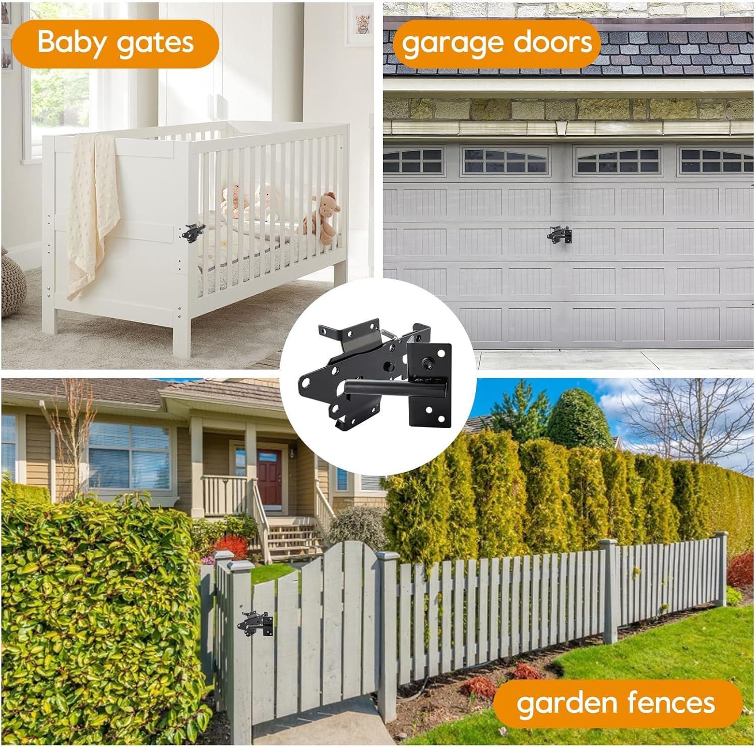 Secure Durable Wooden Fence Gate Latch