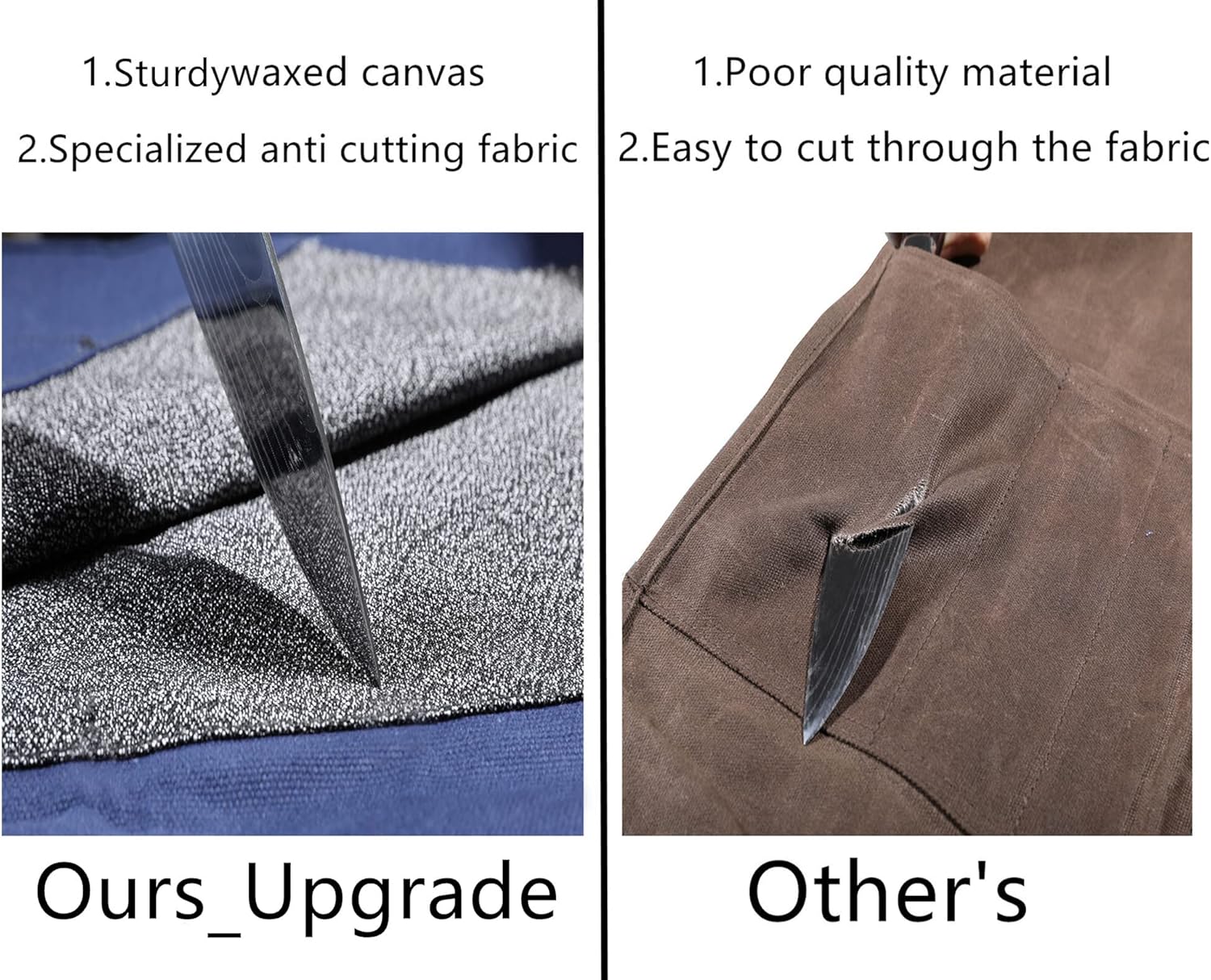 Denifiter Knife Roll - Durable Waxed Canvas with Cut Resistant Lining