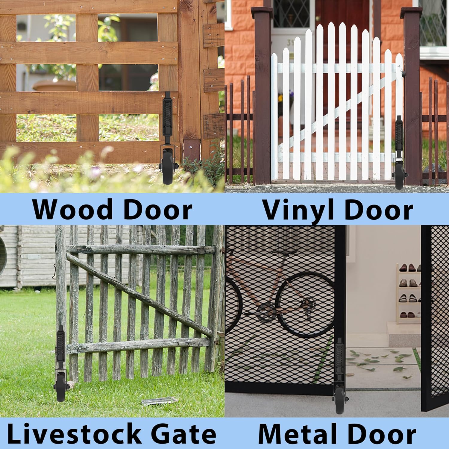 Heavy Duty Gate Wheel 150 Lbs Capacity Perfect for GateFarmFence