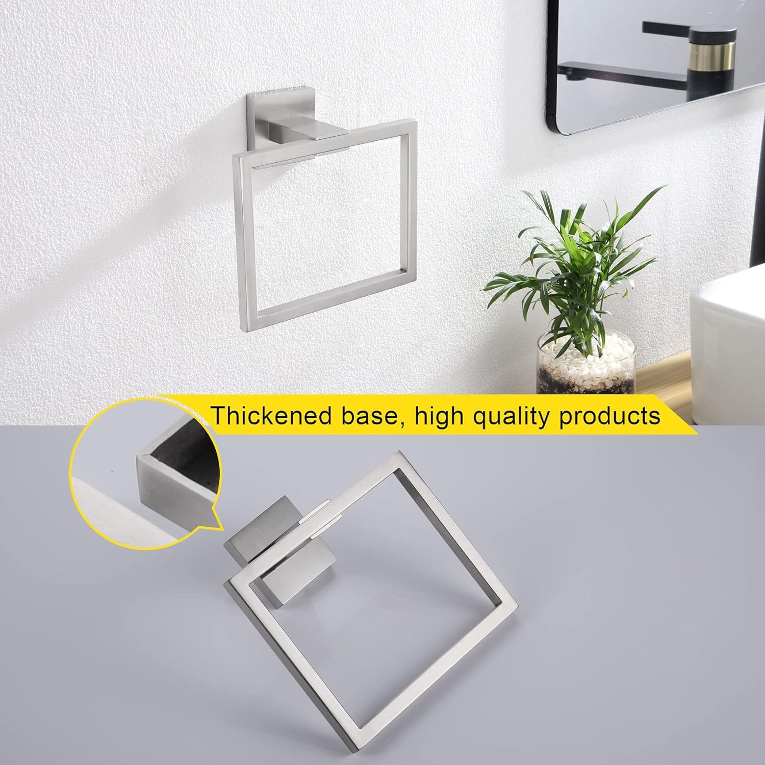 KOKOSIRI 32 Inches 2-Tier Ladder Towel Rack Brushed Nickel B5008BR-L32B3004BR
