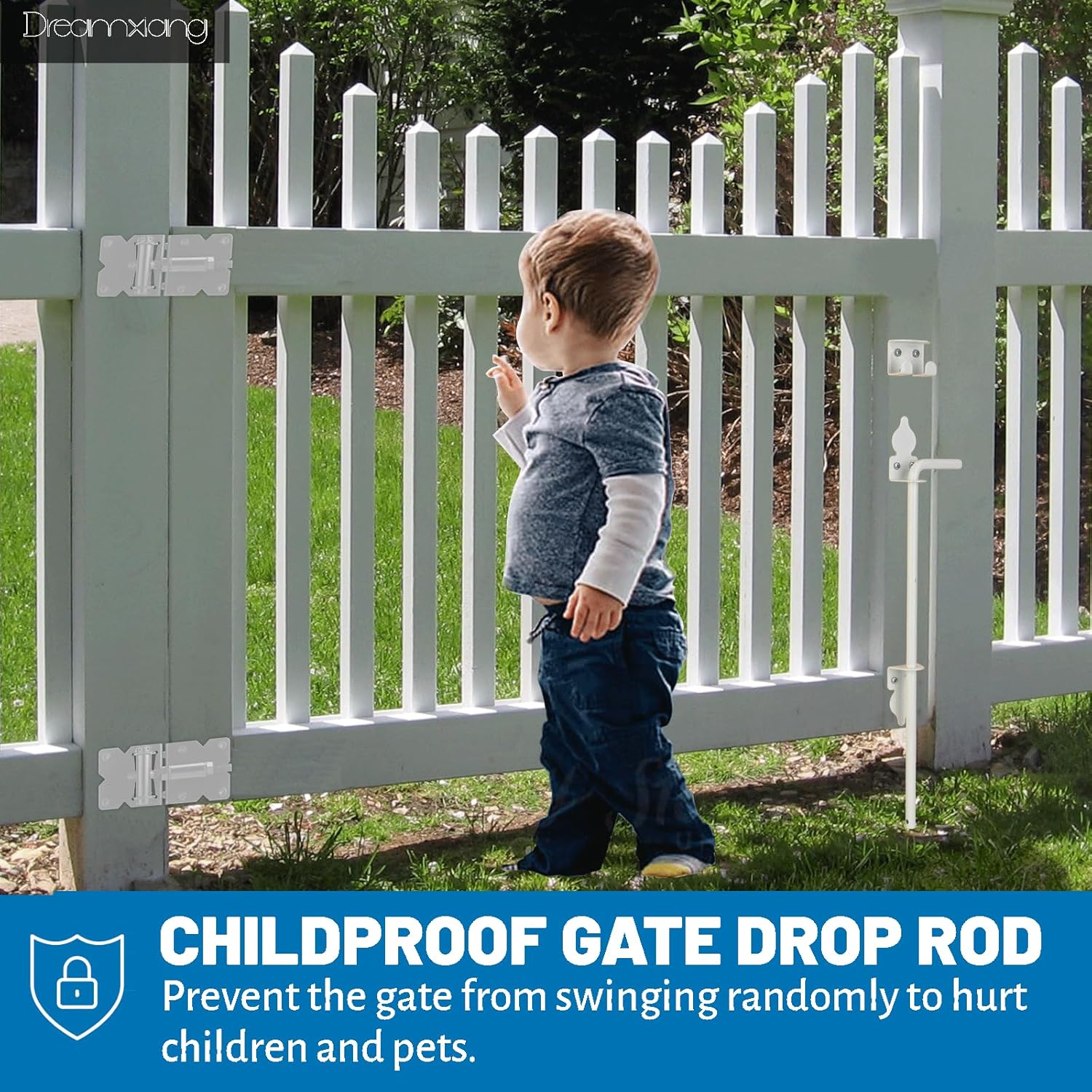 Dreamxiang 24 Heavy Duty Cane Bolt Gate Drop Rod Hardware