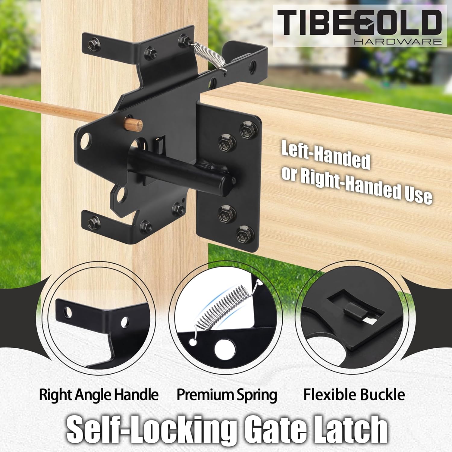 Self-Locking Gate Latch with Gravity Mechanism