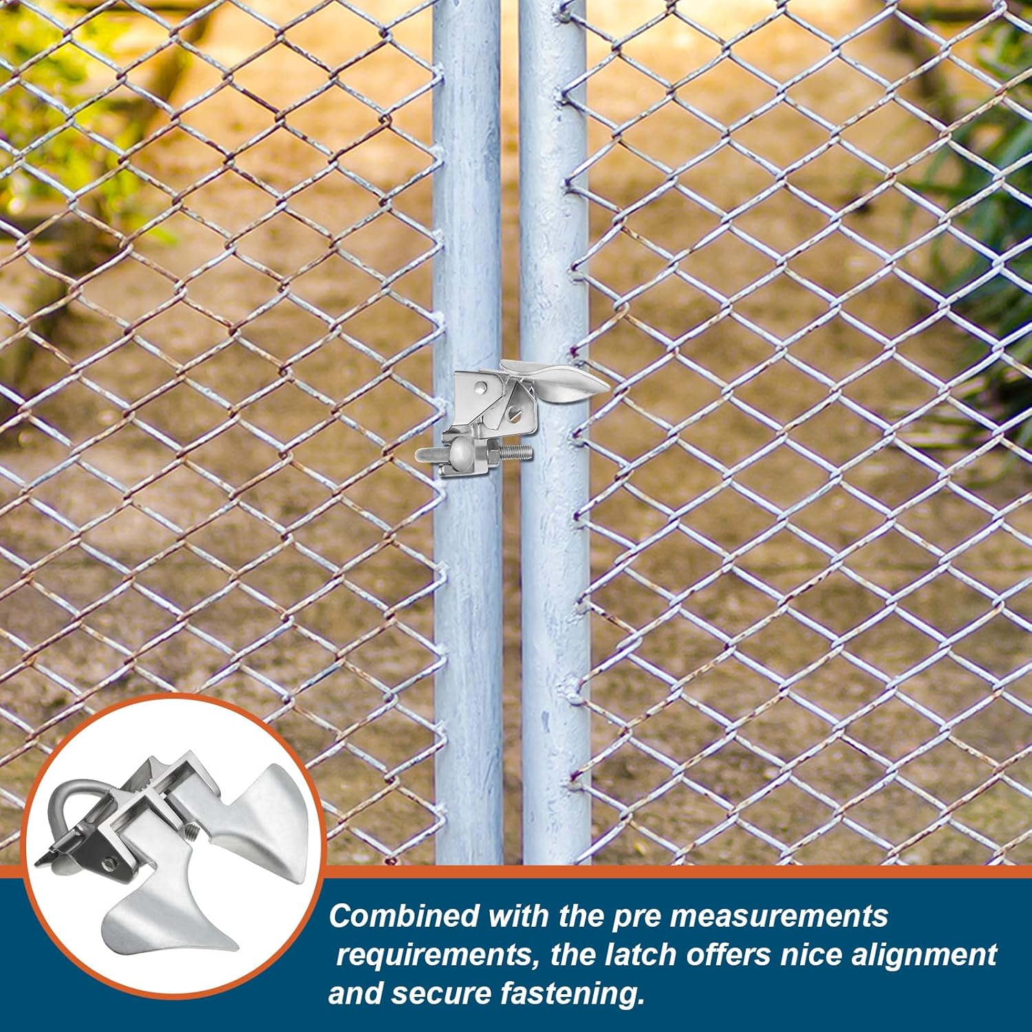 Tandefio 2-Piece Chain Link Gate Latches