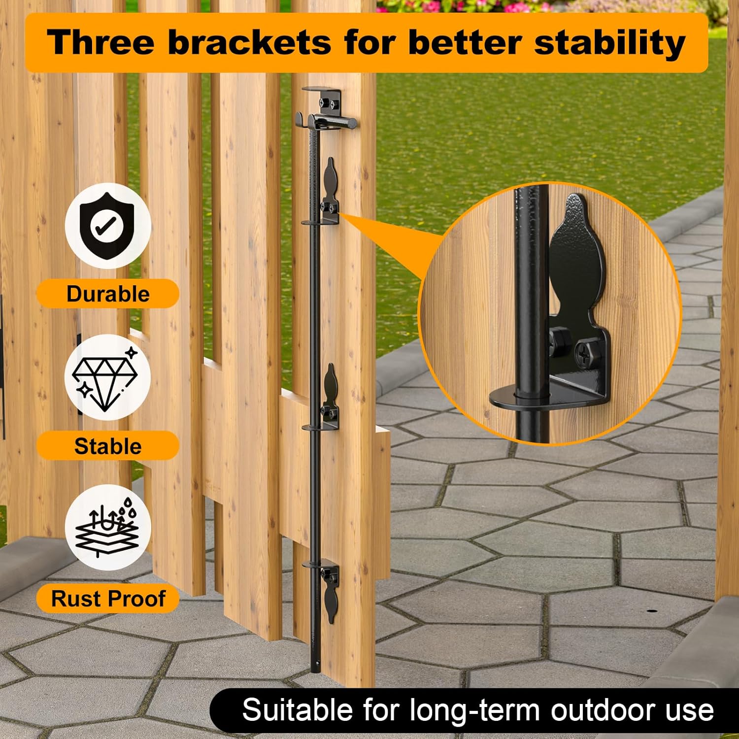 24 Cane Bolt Drop Rod for Gate - Durable and Reliable