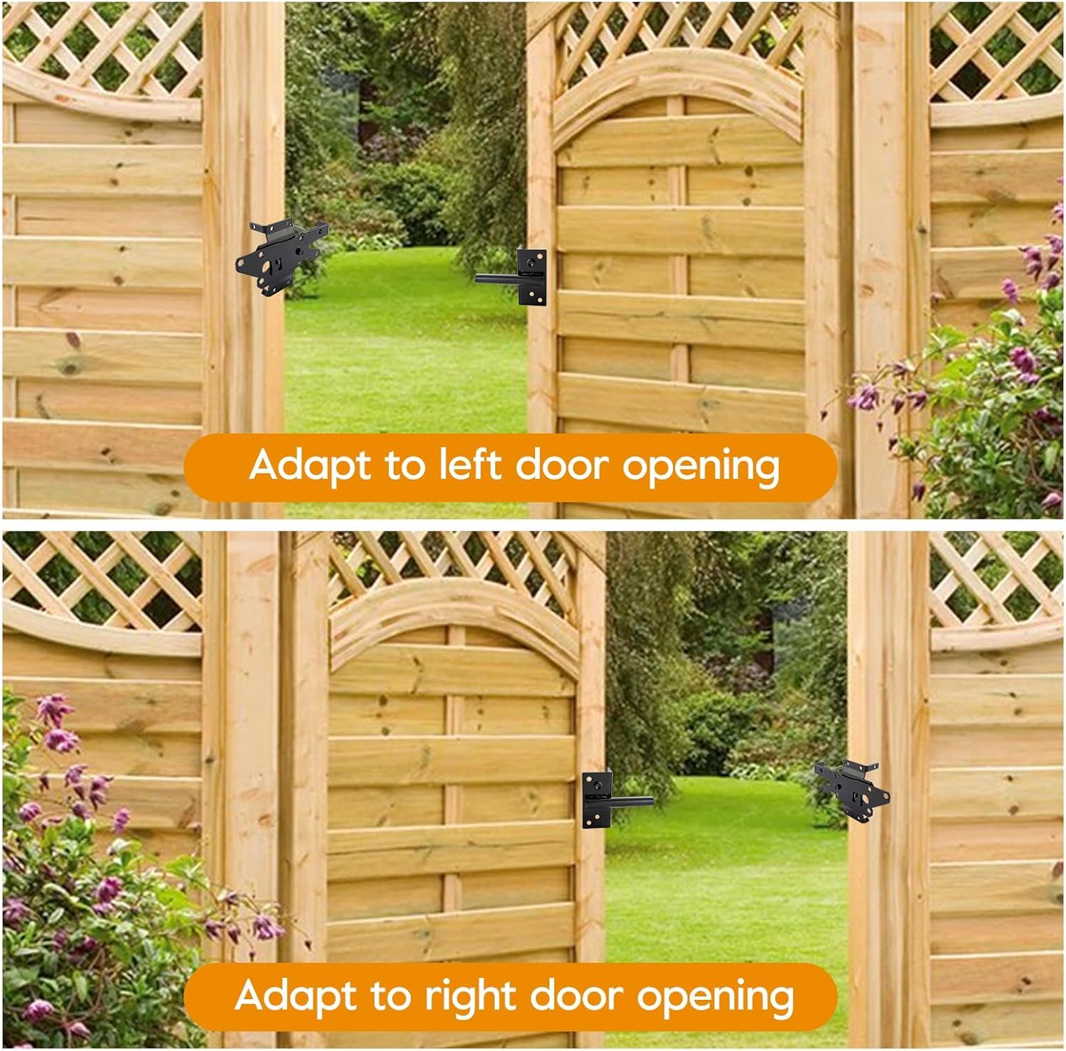 Secure Durable Wooden Fence Gate Latch