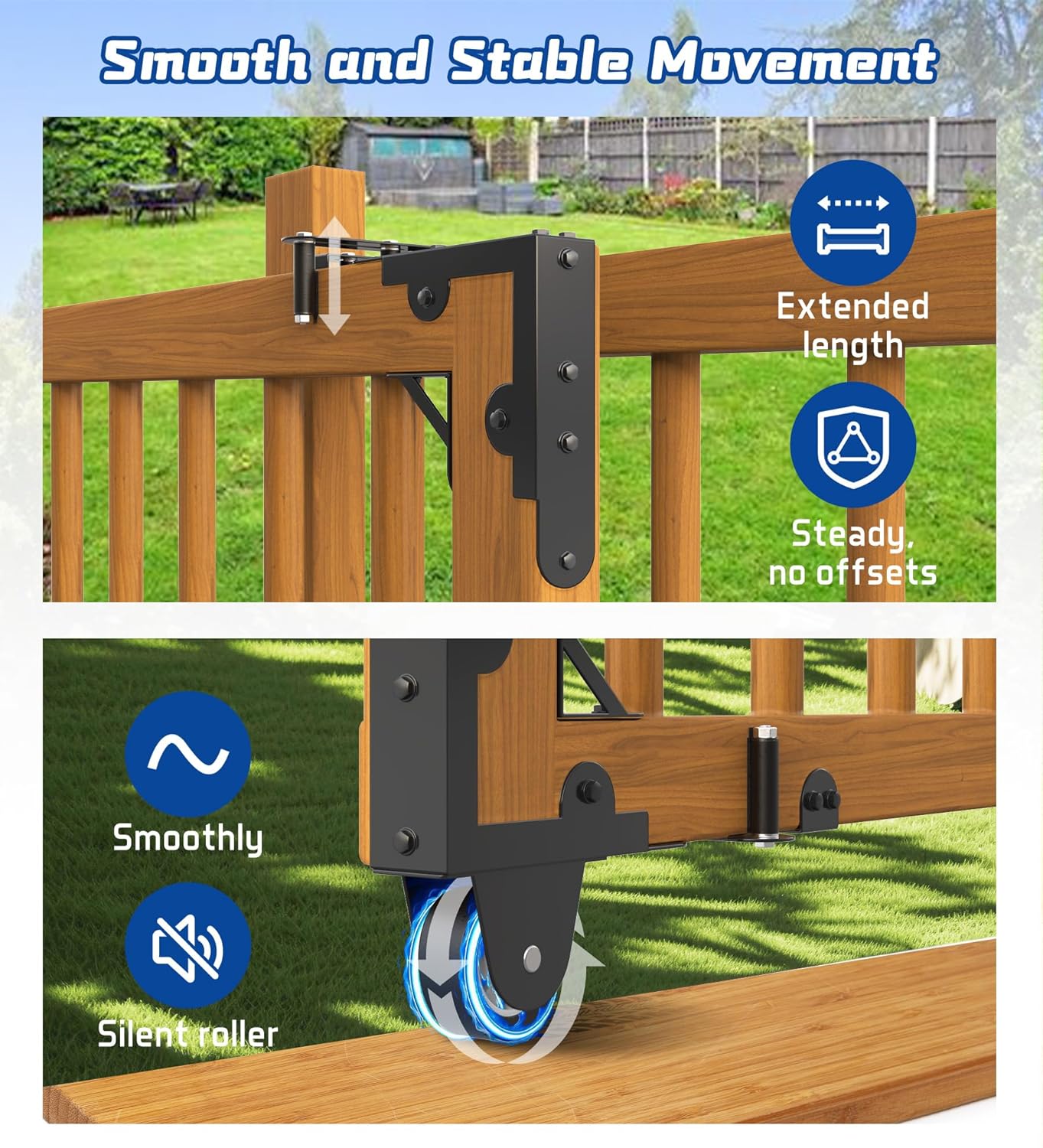 Heavy-Duty Outdoor Sliding Gate Kit