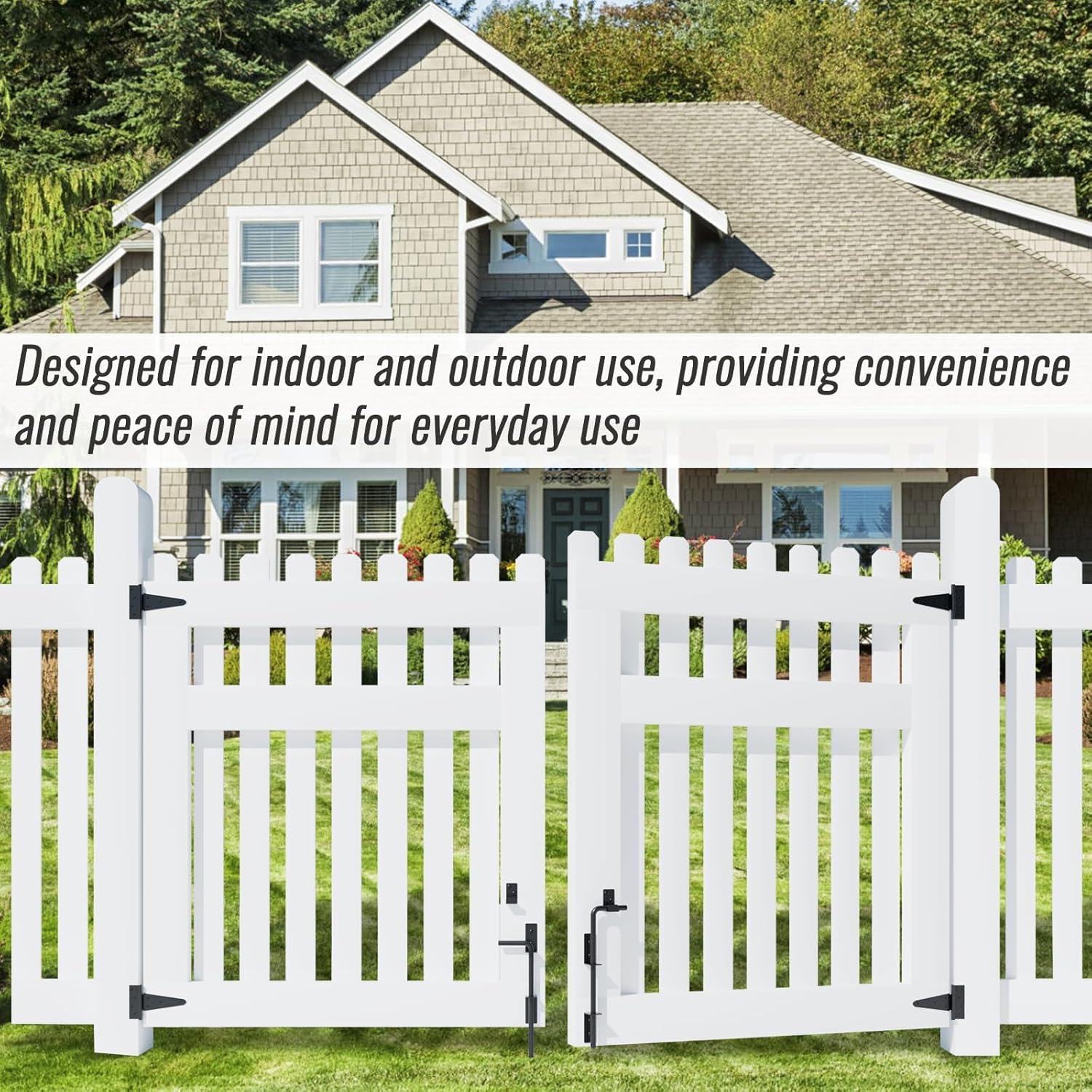 TIEJIAN Heavy Duty Metal Gate Stopper 12 x 2Pack Black