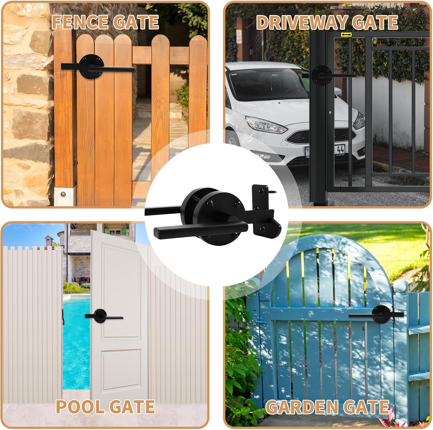 Durable Two-Sided Gate Latch for Outdoor Use