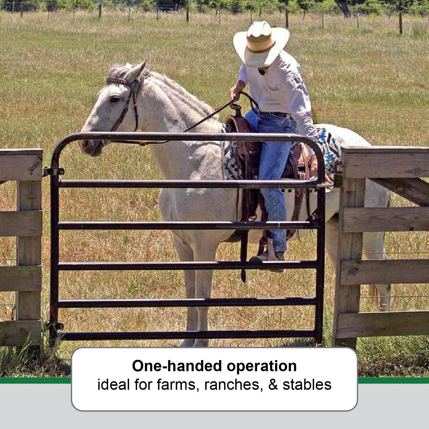 Powerfields Two-Way Lockable Gate Latch Farm Pet Cage Fence Stable Gate