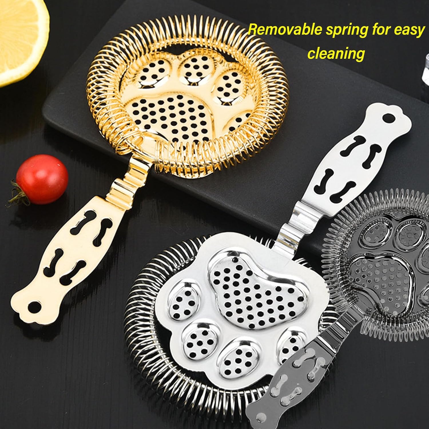 Jwthee Gold Cocktail Strainer for Bars Home