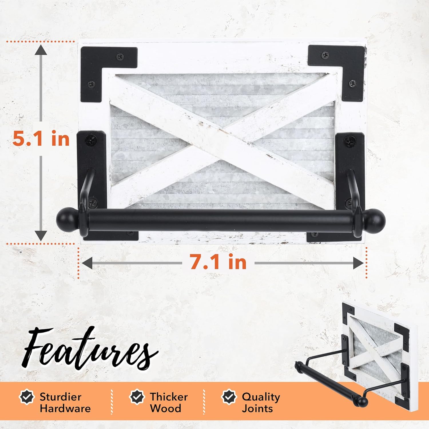 Autumn Alley Rustic Toilet Paper Holder - Farmhouse Style