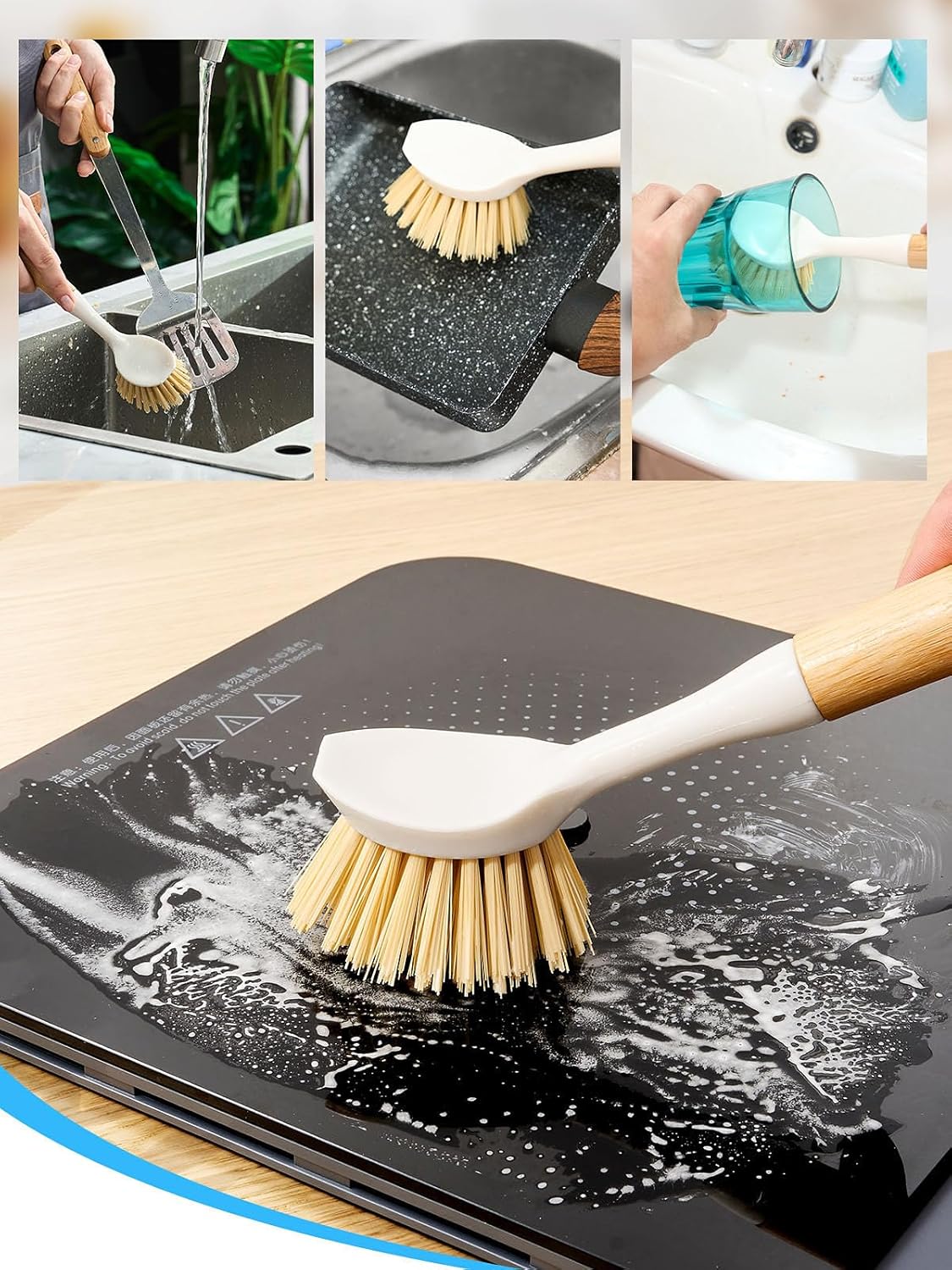 CLUEAPOP Kitchen Brushes for Meat Chopper and More