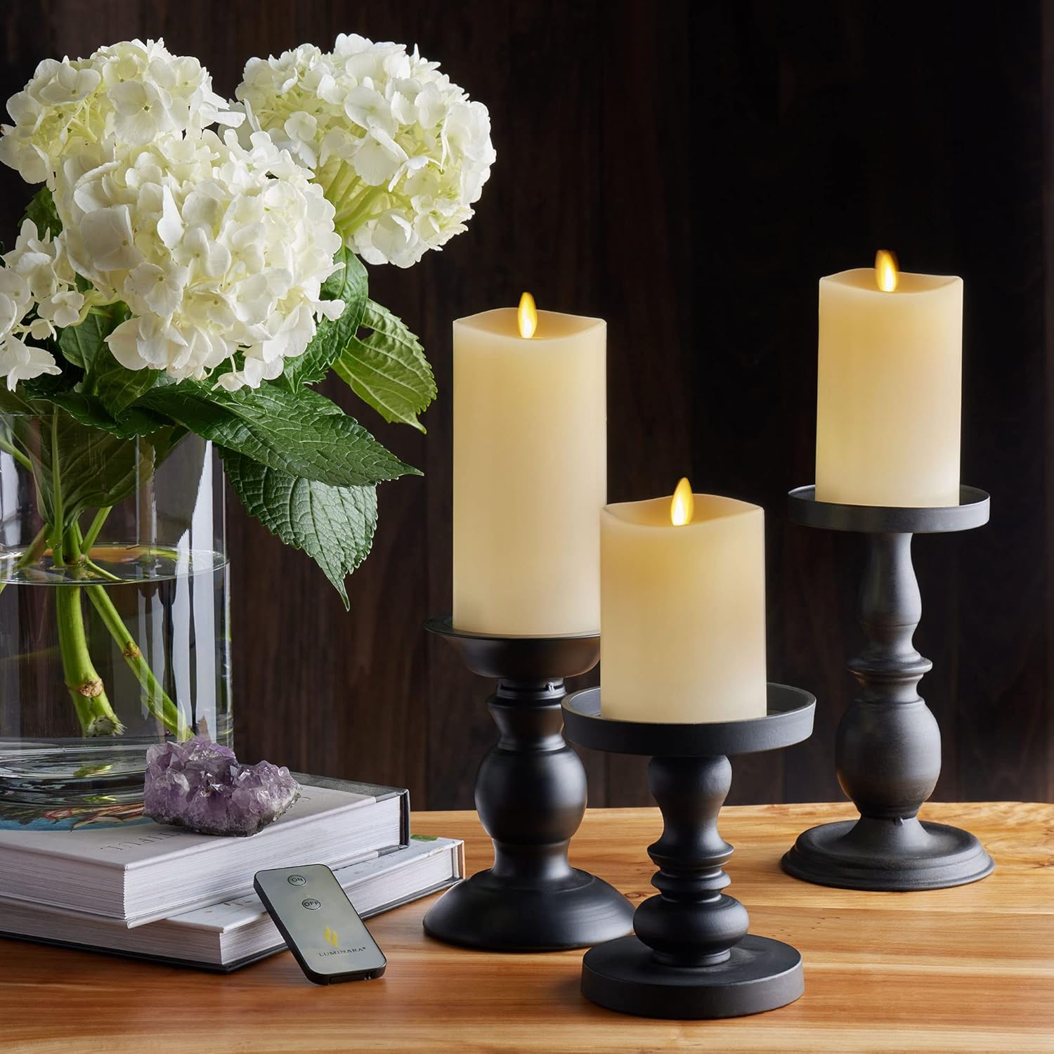 Luminara Realistic Flameless LED Candles Set of 3
