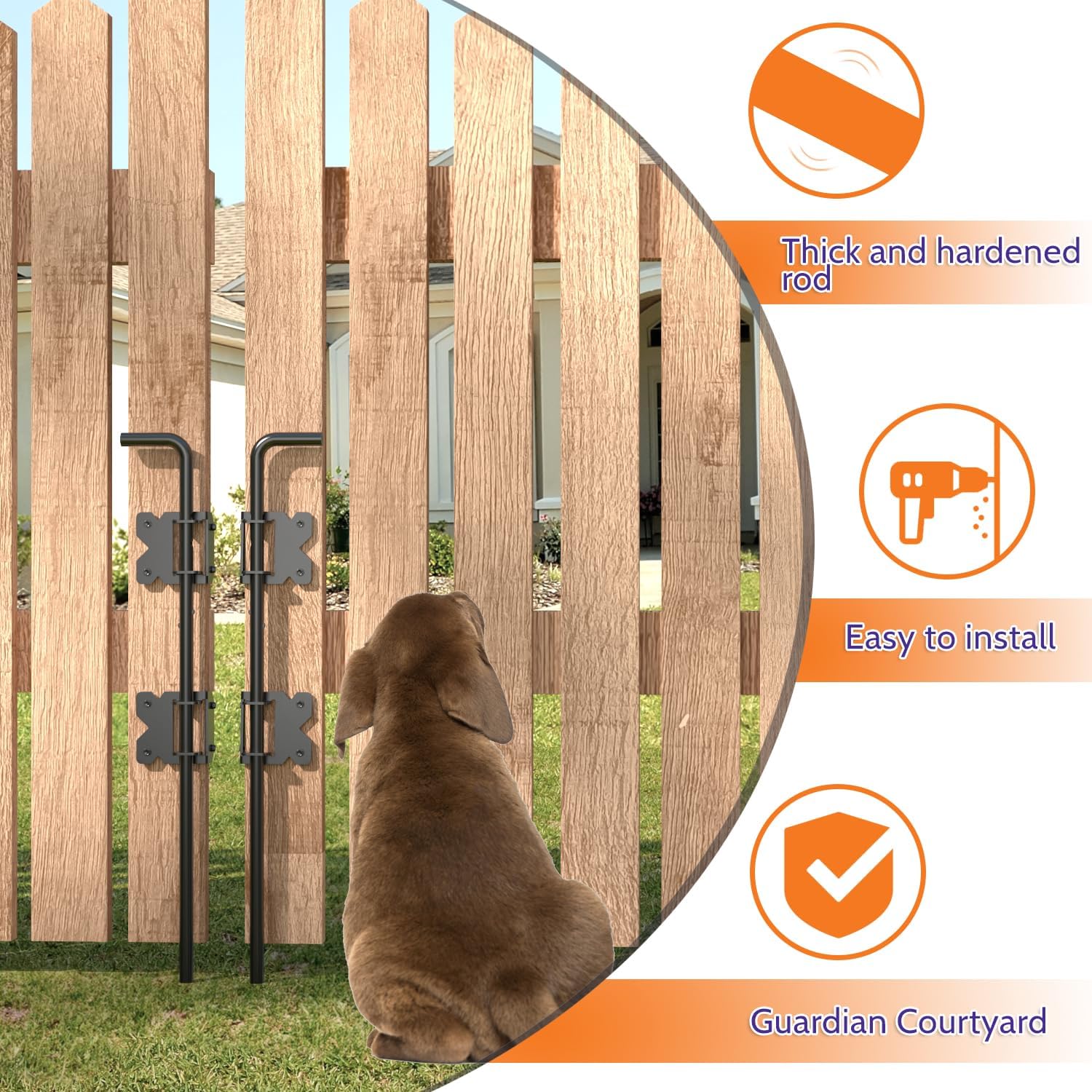 SKYSEN Self-Closing Durable Easy-Install Fence Hinges for Double-Gate Fences