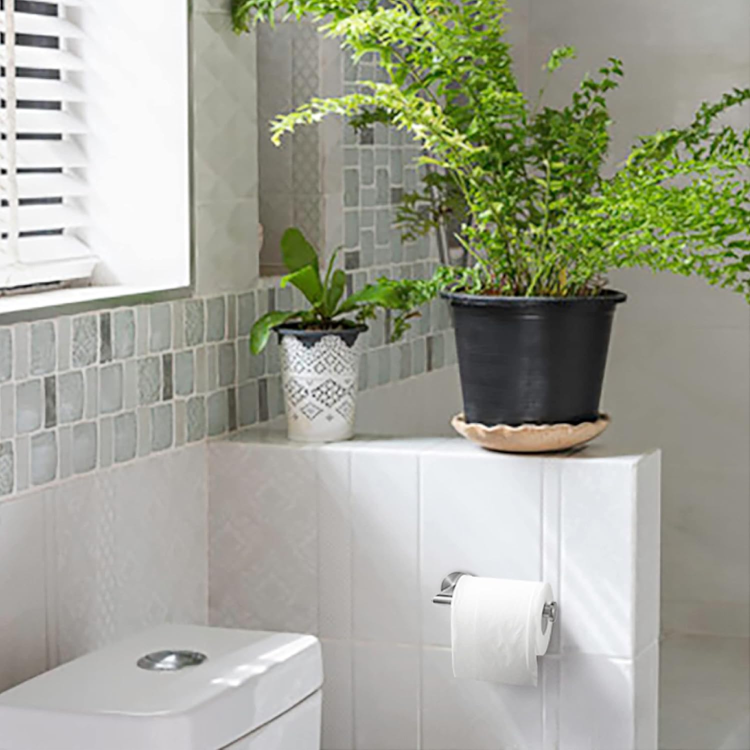 HITSLAMWall-Mount Stainless Steel Toilet Paper Holder