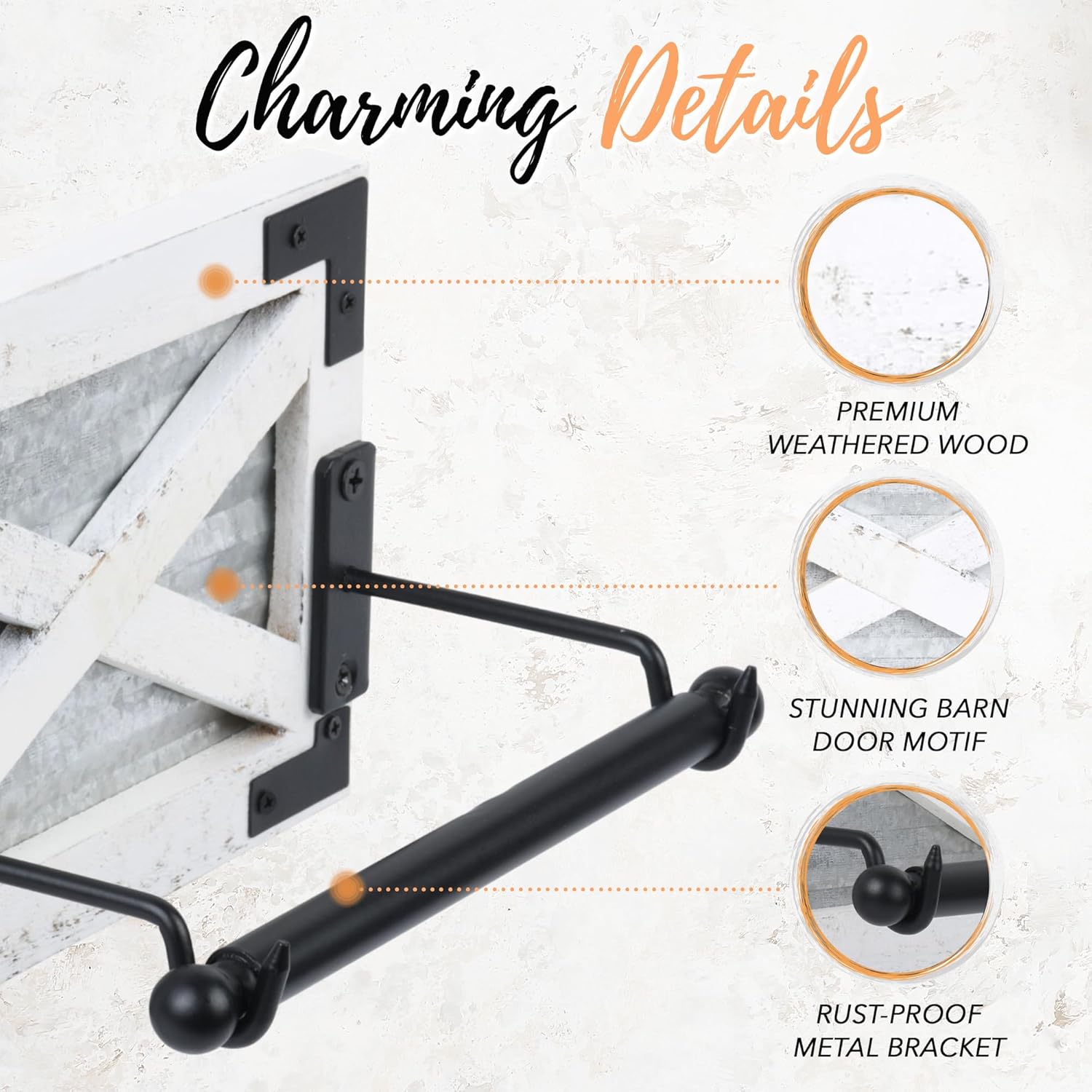 Autumn Alley Rustic Toilet Paper Holder - Farmhouse Style