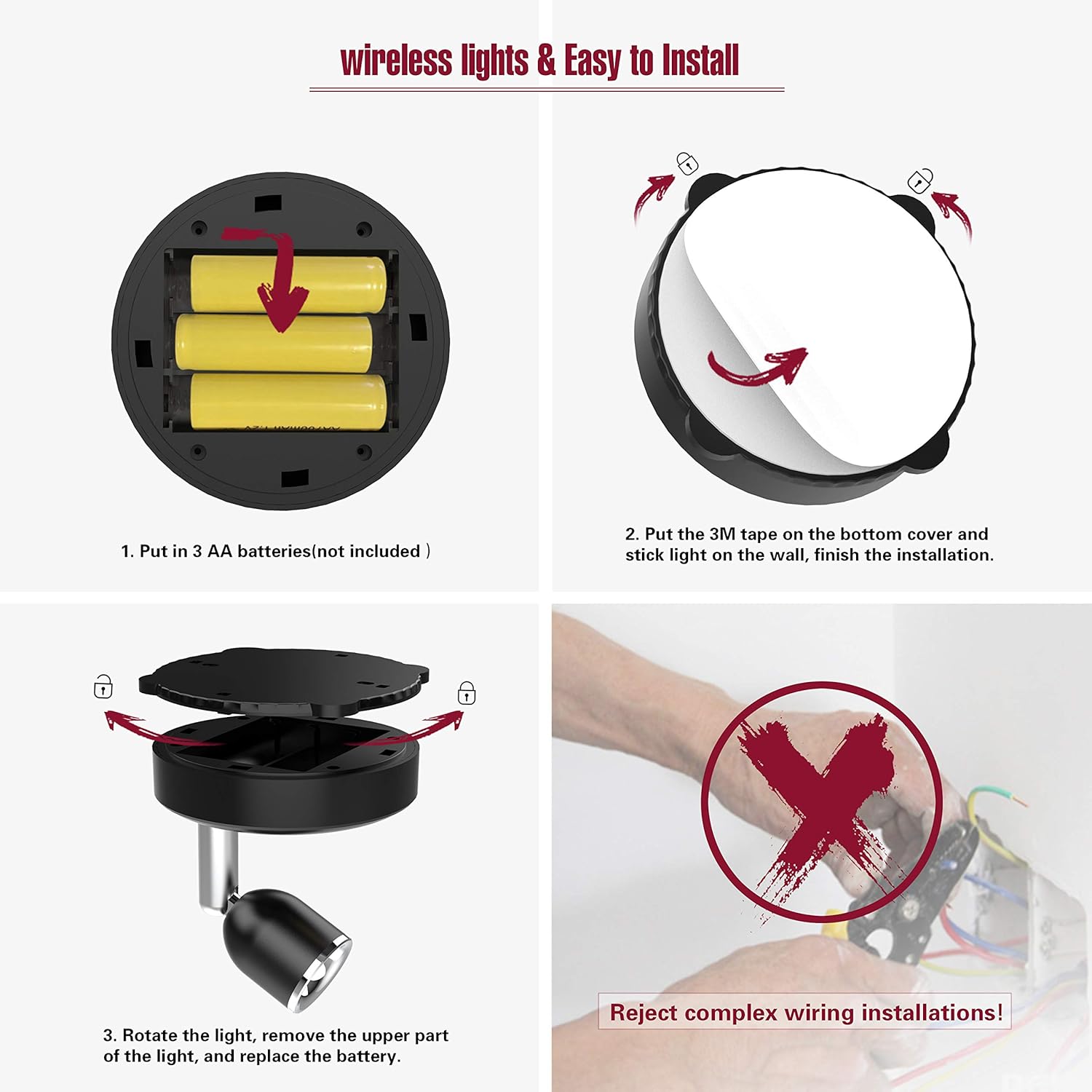 Amries LED Spotlight with Remote Control and Dimmer