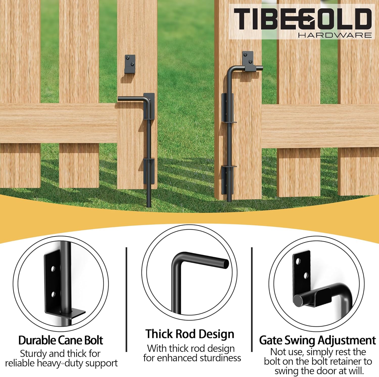 TIBEGOLD 18 Heavy Duty Cane Bolt Gate Drop Rod