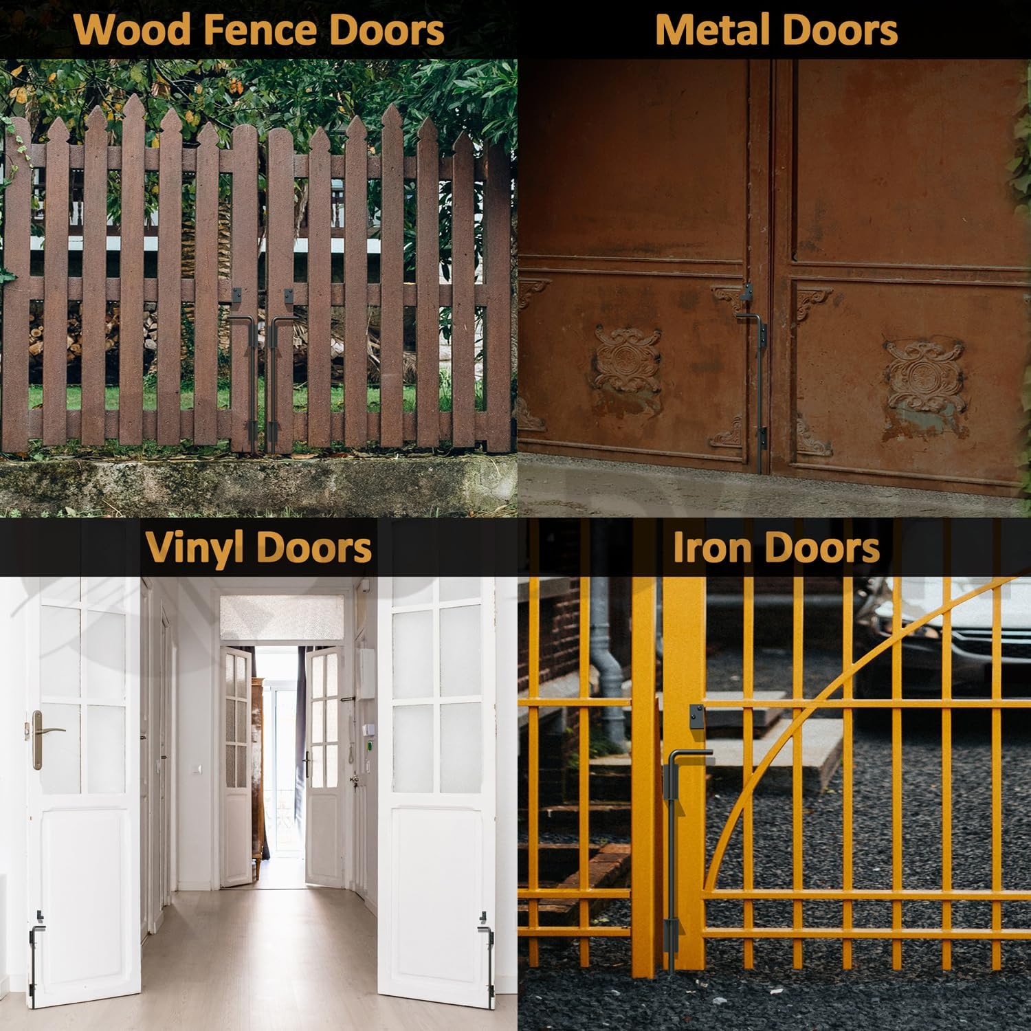 24 Cane Bolt Drop Rod Gate Hardware - Durable Weatherproof Gate Latch 1 Pack