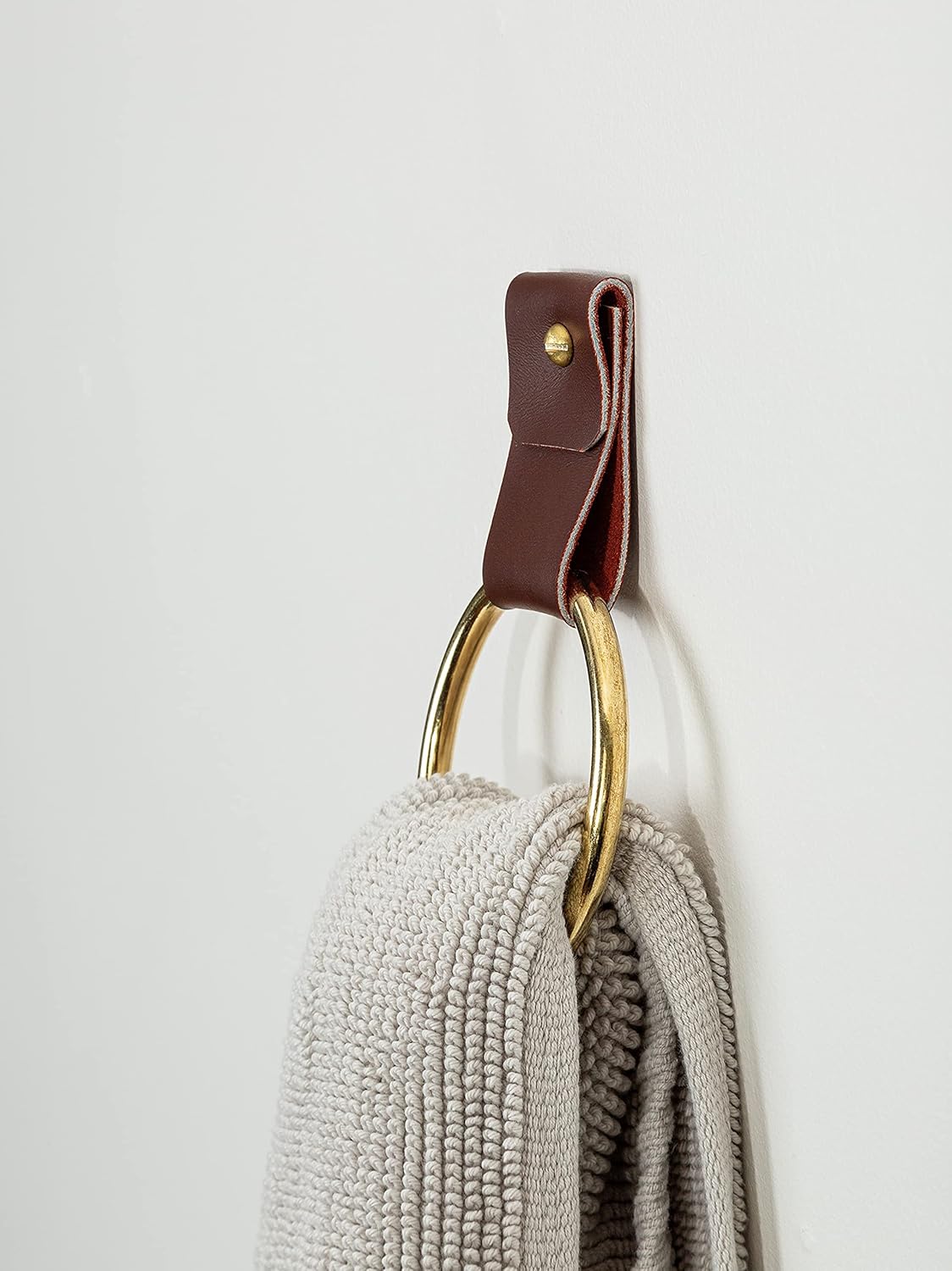 KEYAIIRA Small Wide Leather Wall Hook