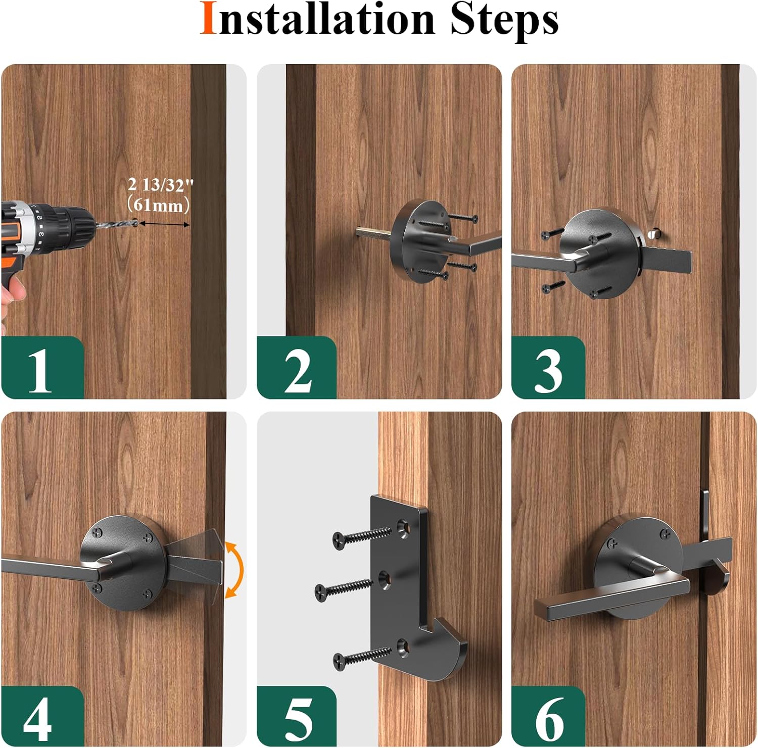 High-Quality Double-Sided Gate Latch for Wooden Fences More