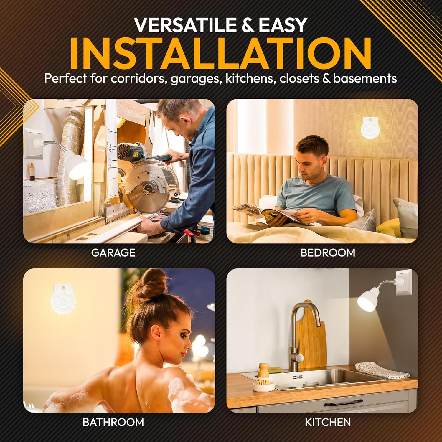 ShopN5 LED Motion Sensor Night Light with Flexible Neck