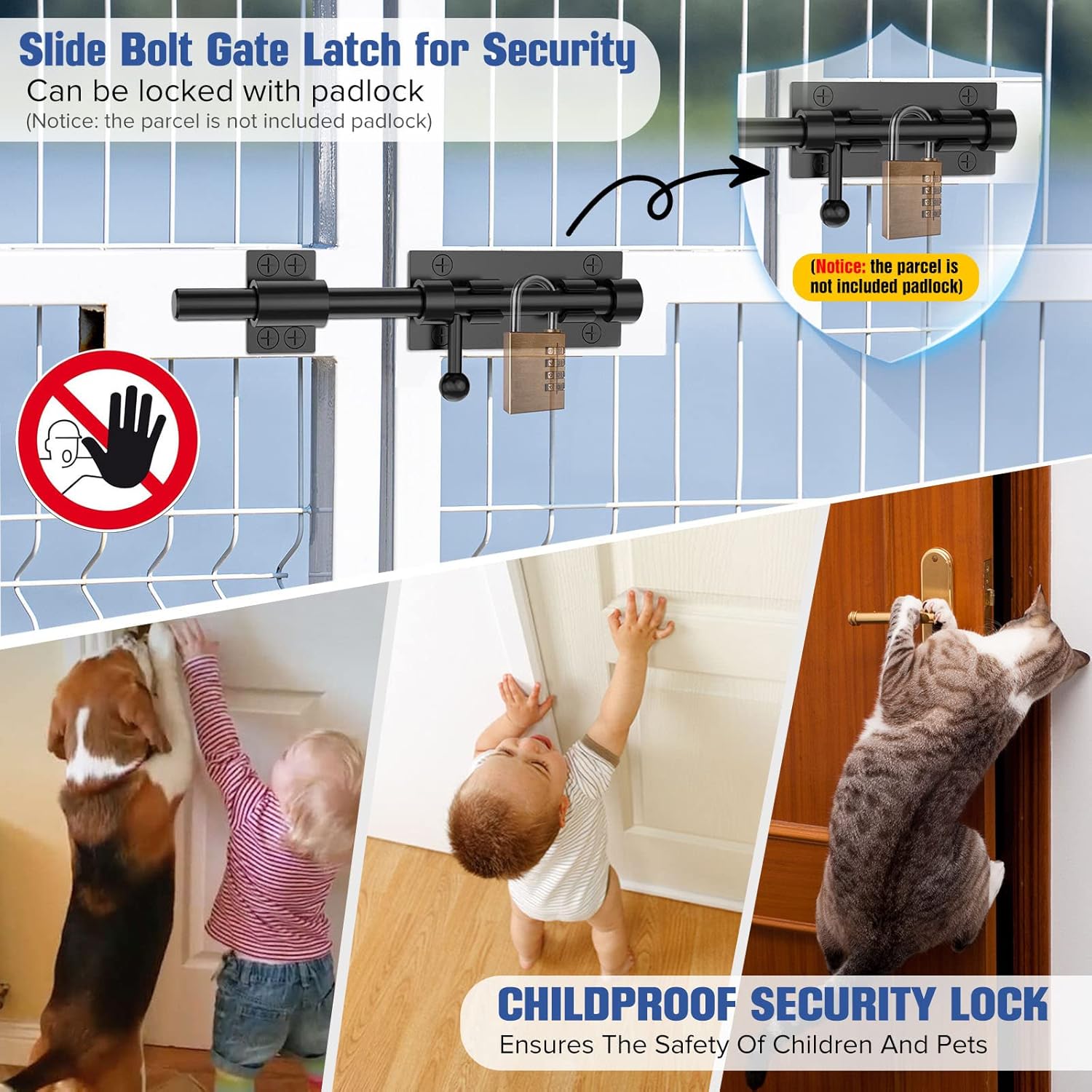 Mbotnee High-Quality Gate Bolt Latch
