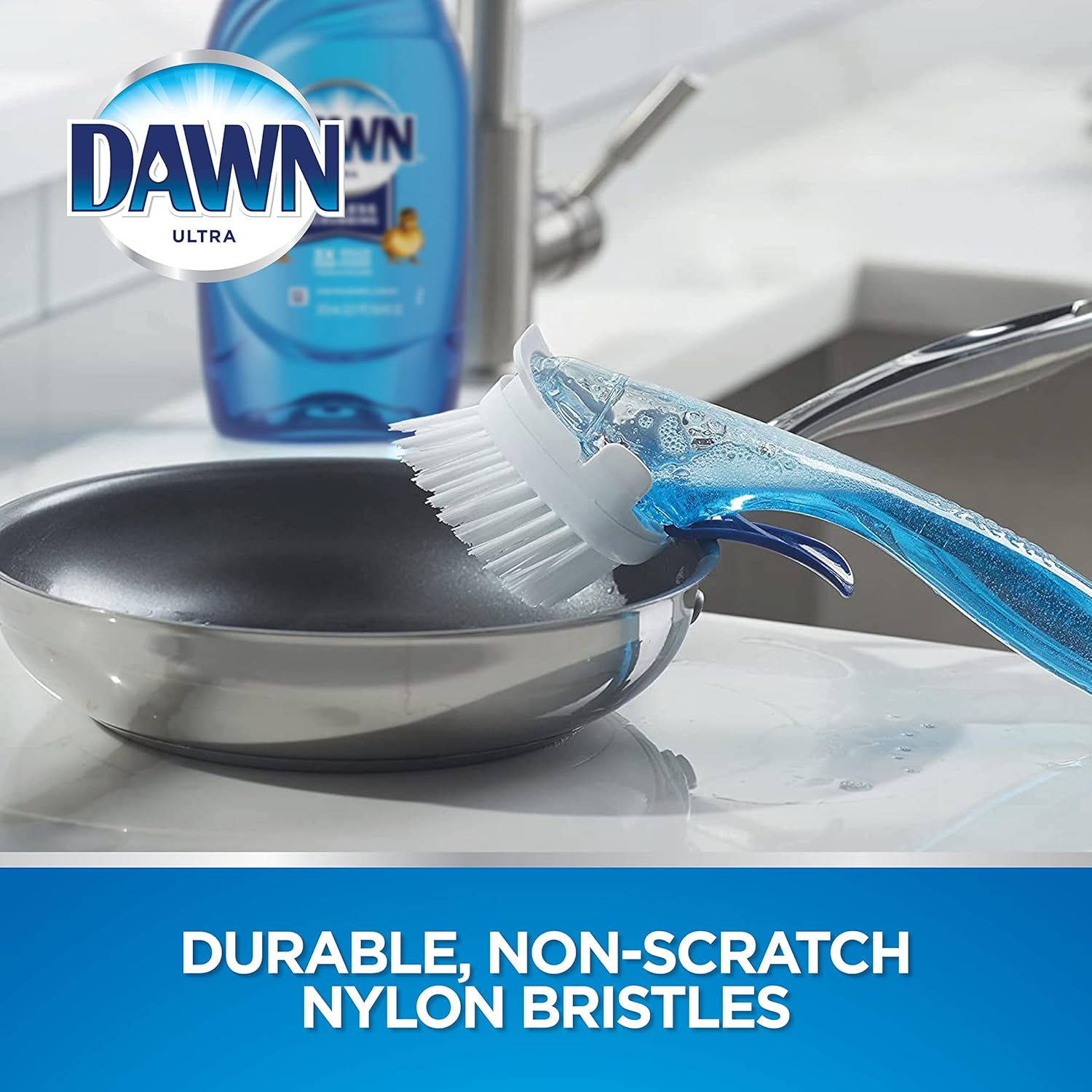 Dawn No-Drip Fillable Dish Brush Clear