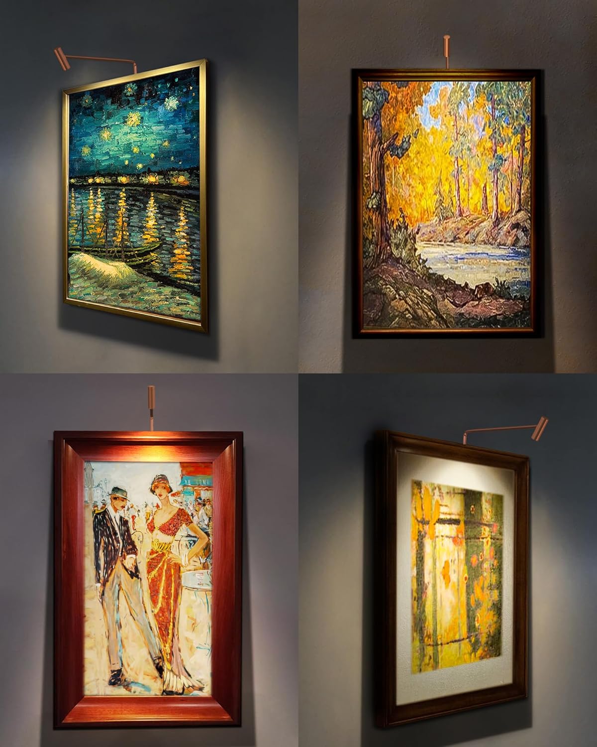 URTOM Dimmable Copper Picture Frame Light with Remote Control and Timer