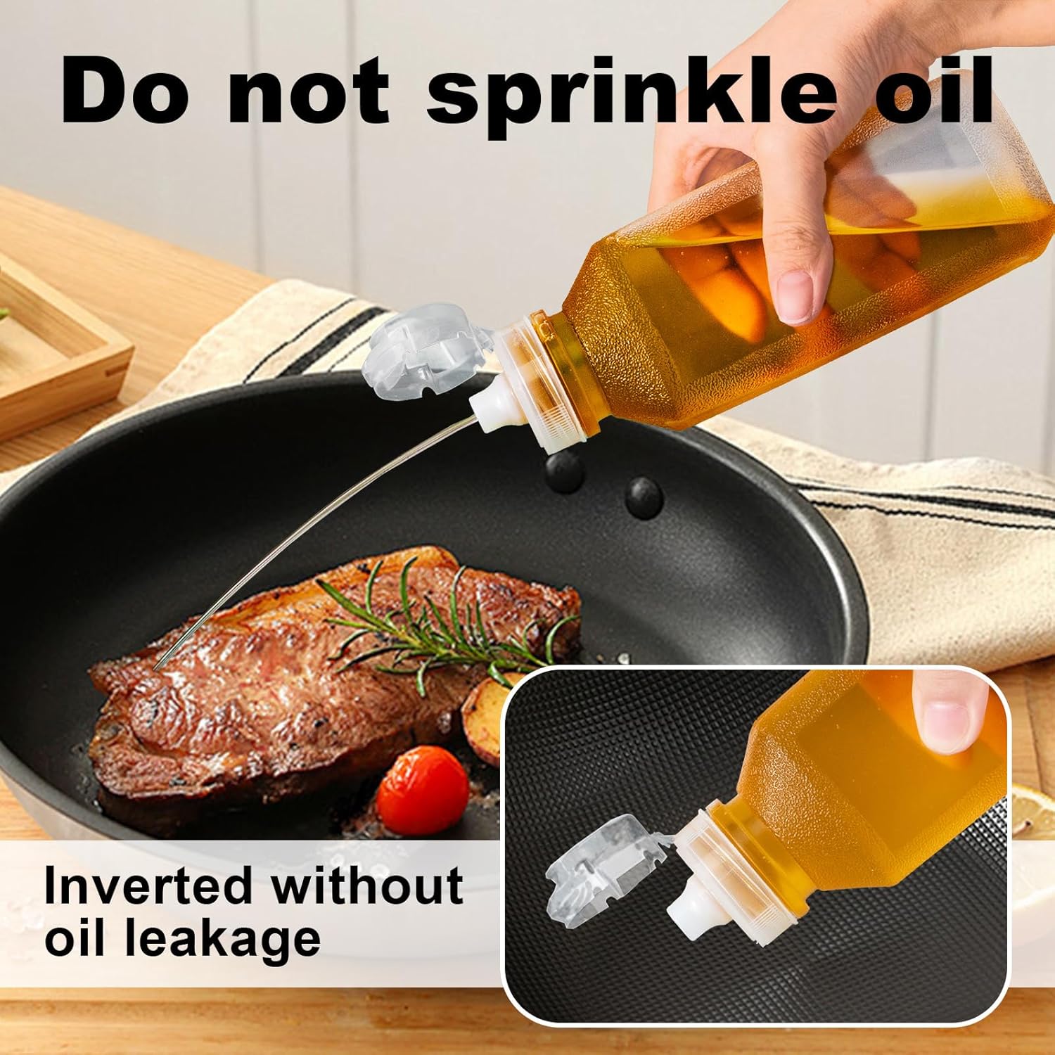Uceoo 2 Pack Oil Dispenser Bottles with Funnels and Labels