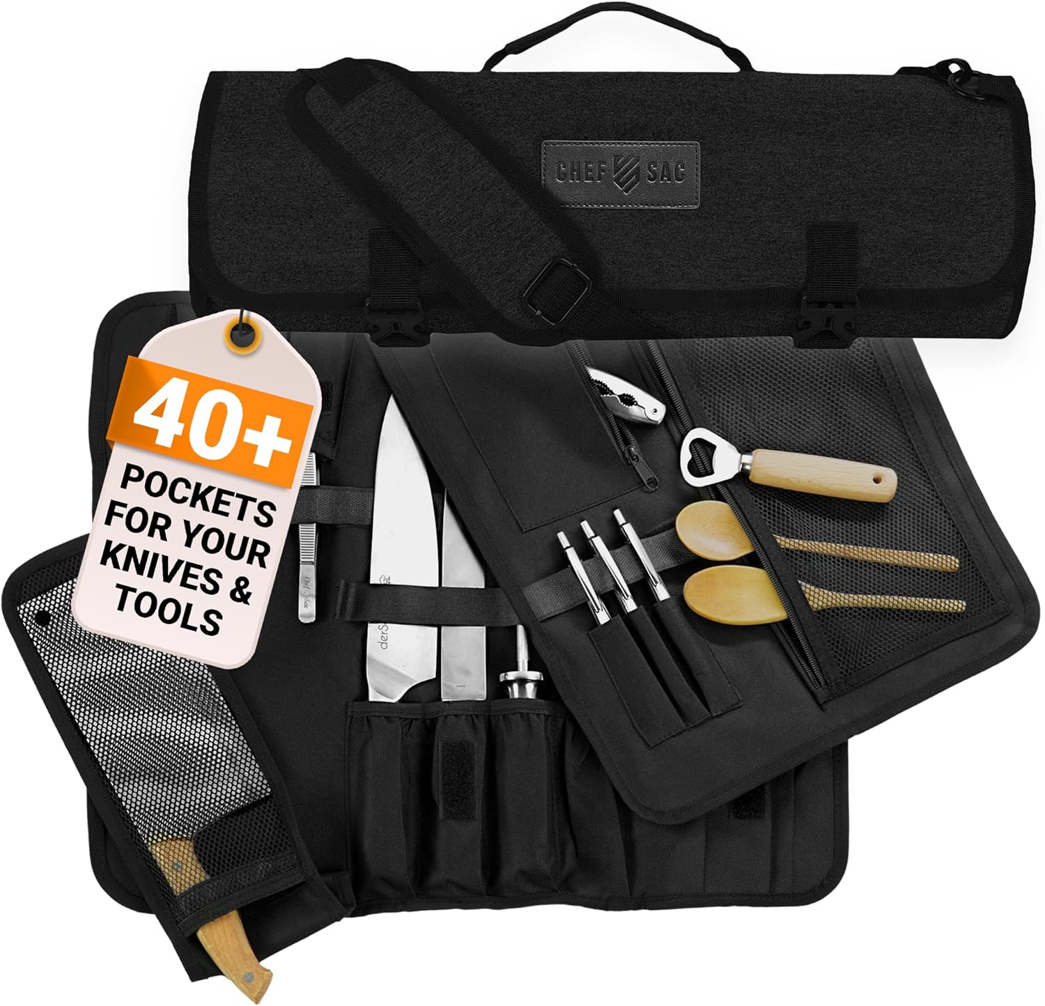 Chef Sac Chef Knife Roll Bag 8 Slots Night Black 1