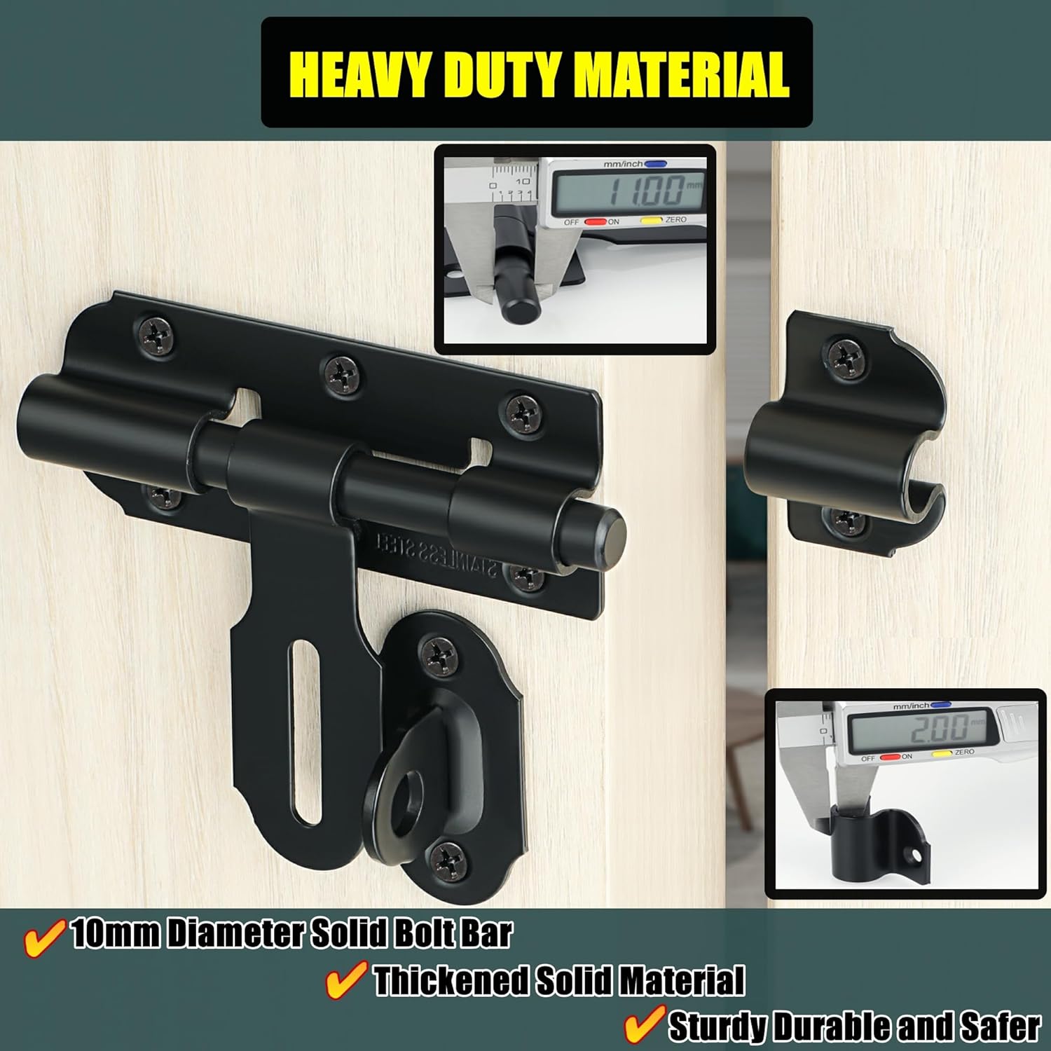 Alise Heavy-Duty Gate Latch Stainless Steel