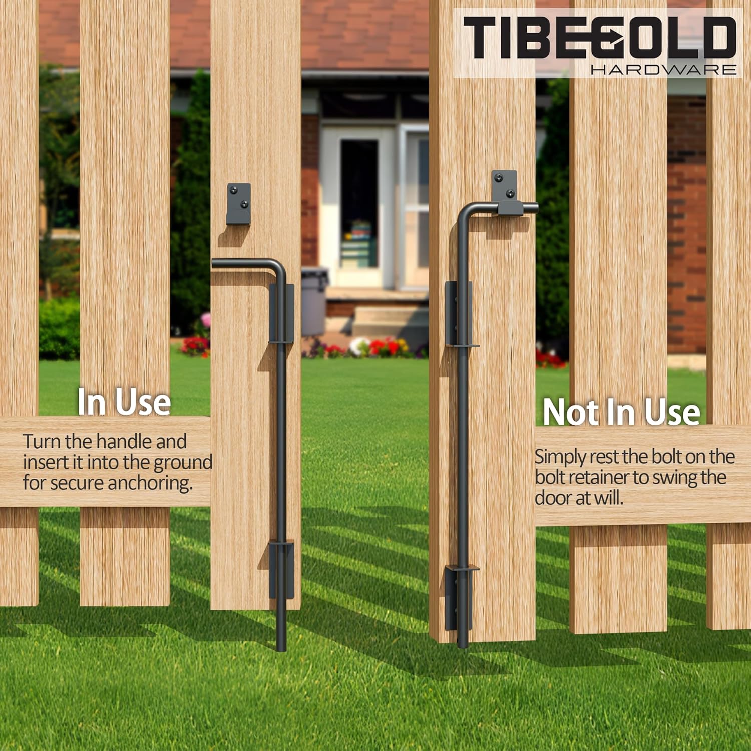 TIBEGOLD 18 Heavy Duty Cane Bolt Gate Drop Rod