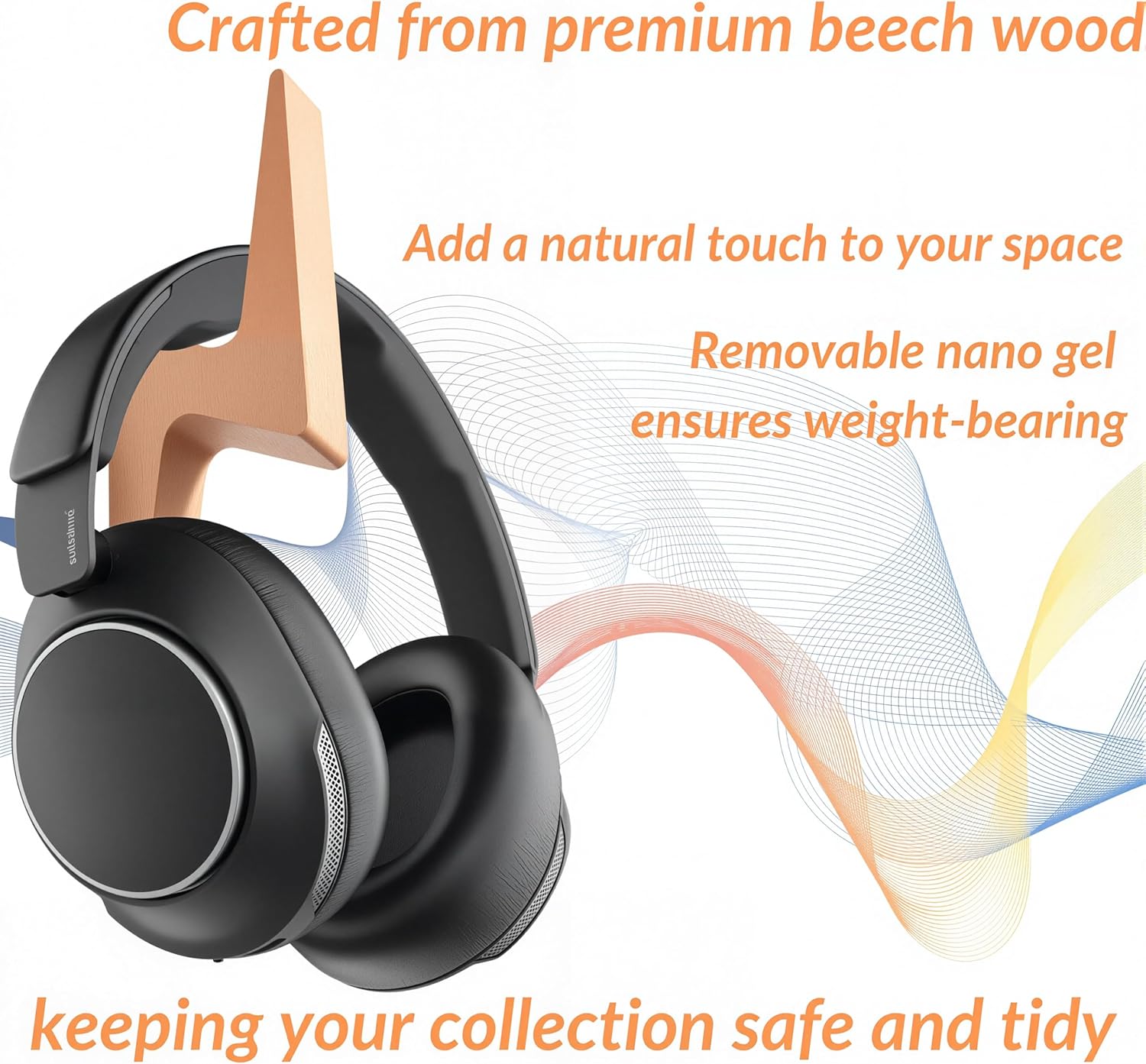 VOREN Toilet Paper Holder Wall Mount Wooden 2 Pack