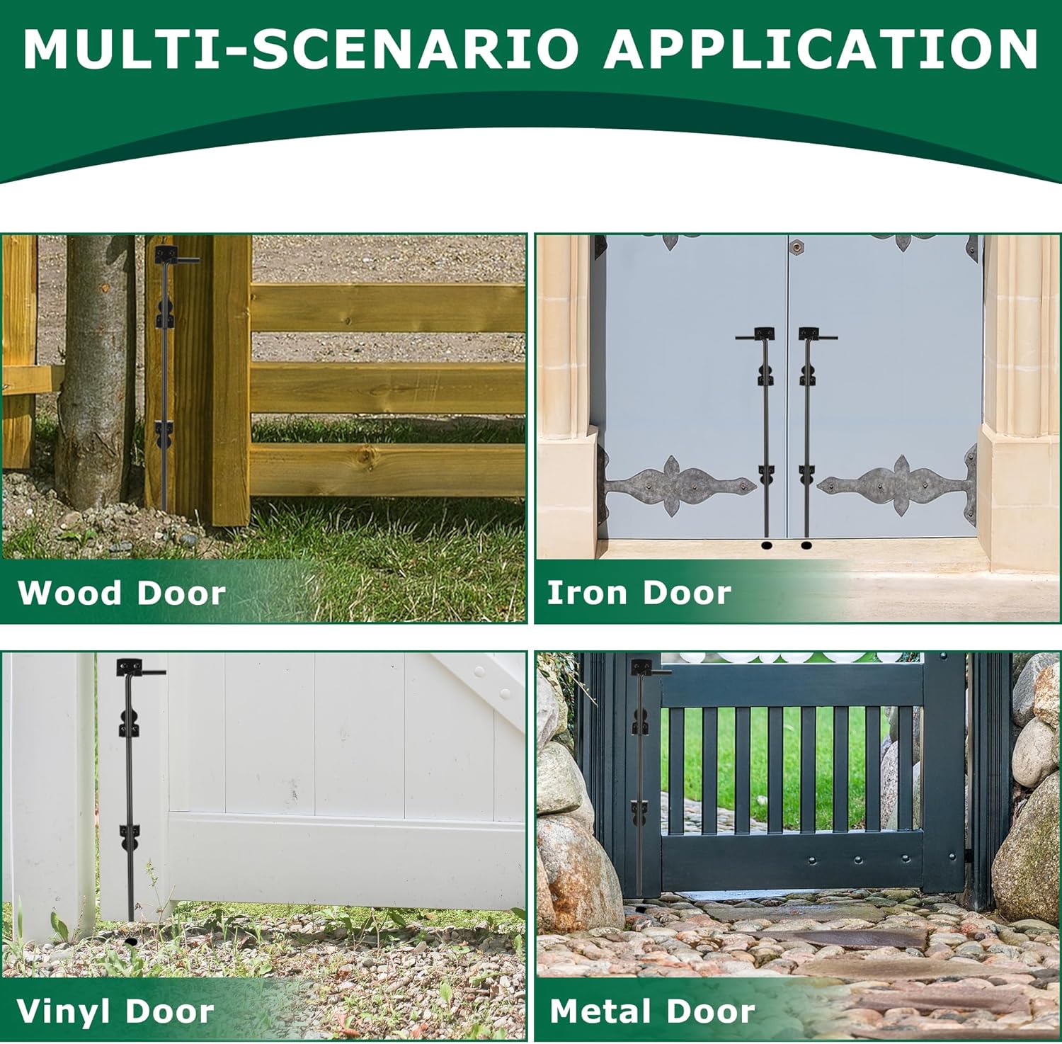 URDOGSLDurable Cane Bolt Gate Drop Rod for Vinyl Fences 12 Weatherguard Protection