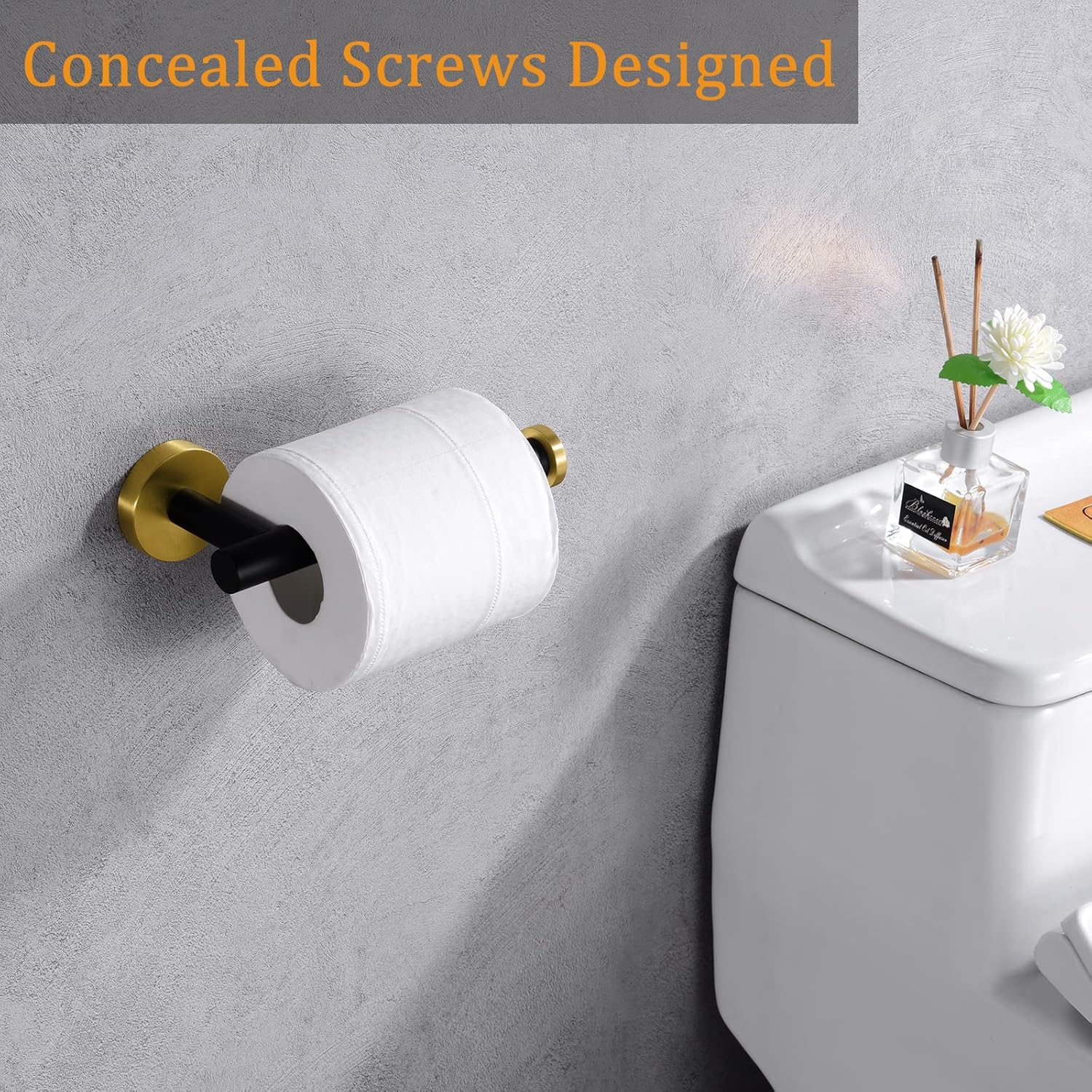 Nolimas Black Gold Toilet Paper Holder